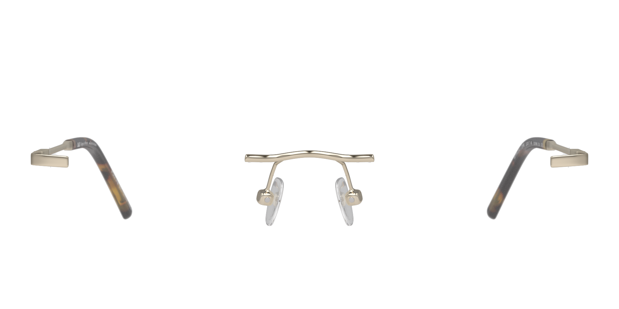 Front DbyD Re.Metal DB OM7005 Glasses Transparent / Gold