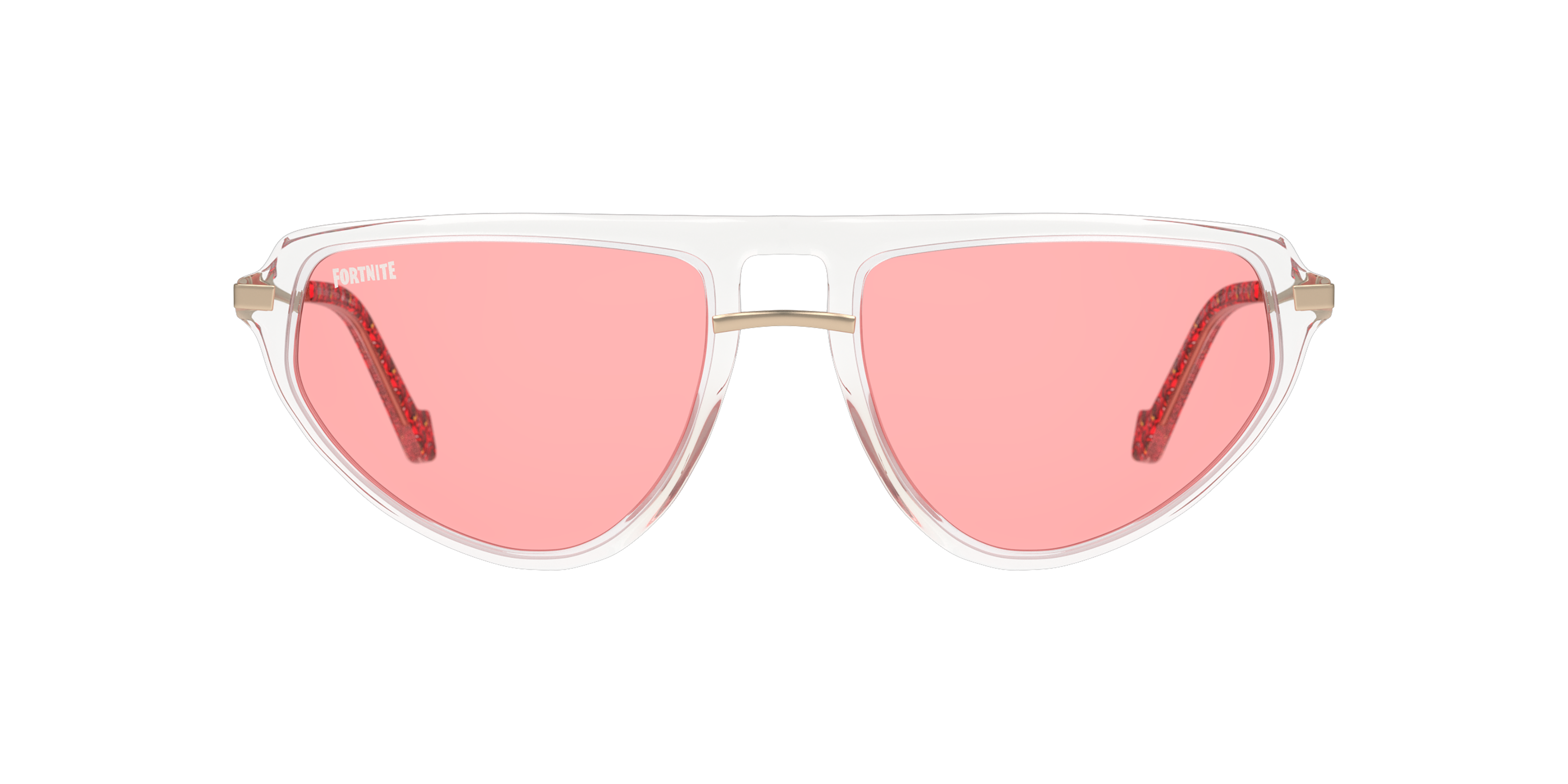 Front Fortnite with Unofficial UNSU0147 Sunglasses Pink / Transparent, Clear
