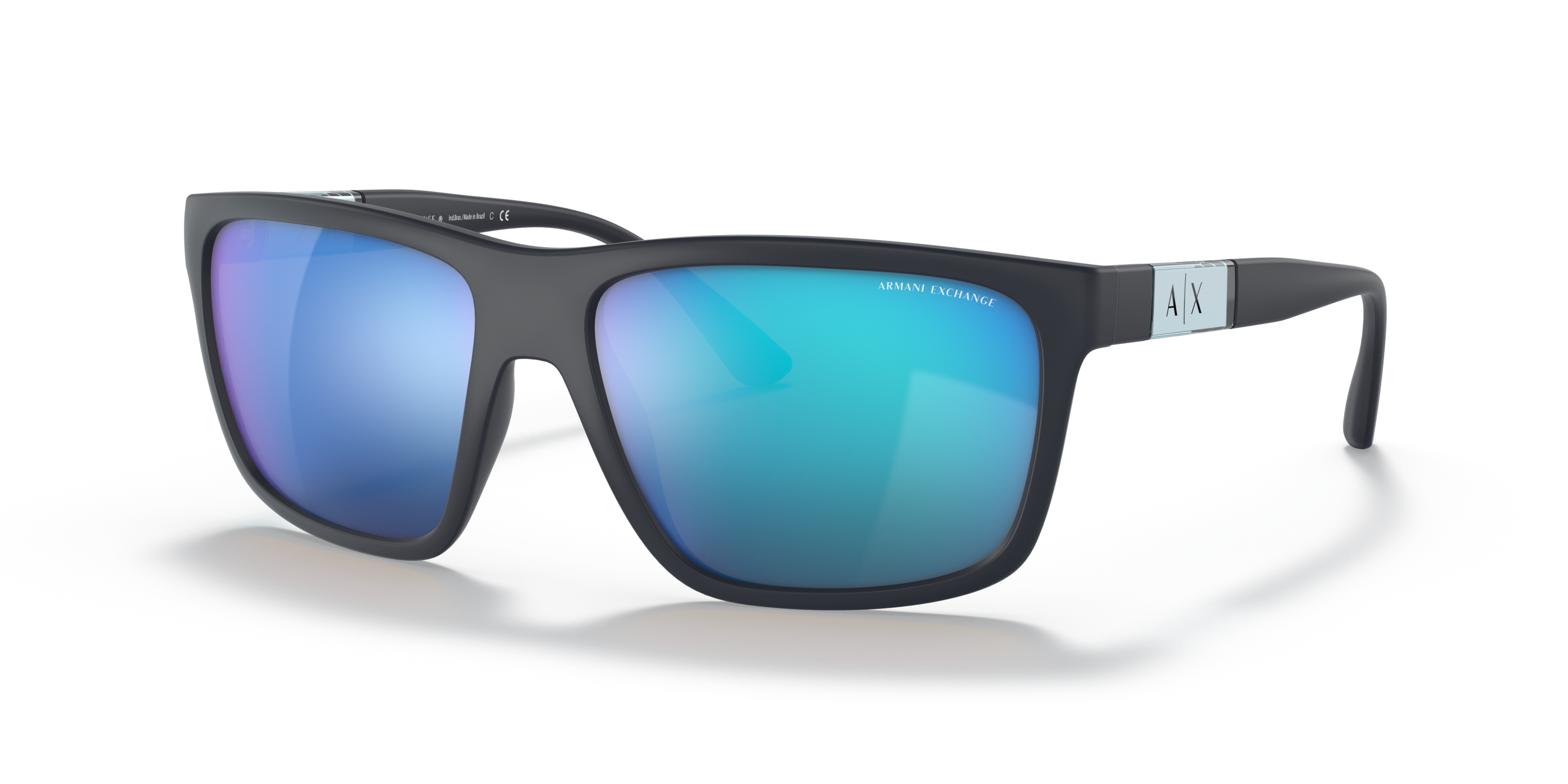 Angle_Left01 Armani Exchange AX 4121S Sunglasses Blue / Blue