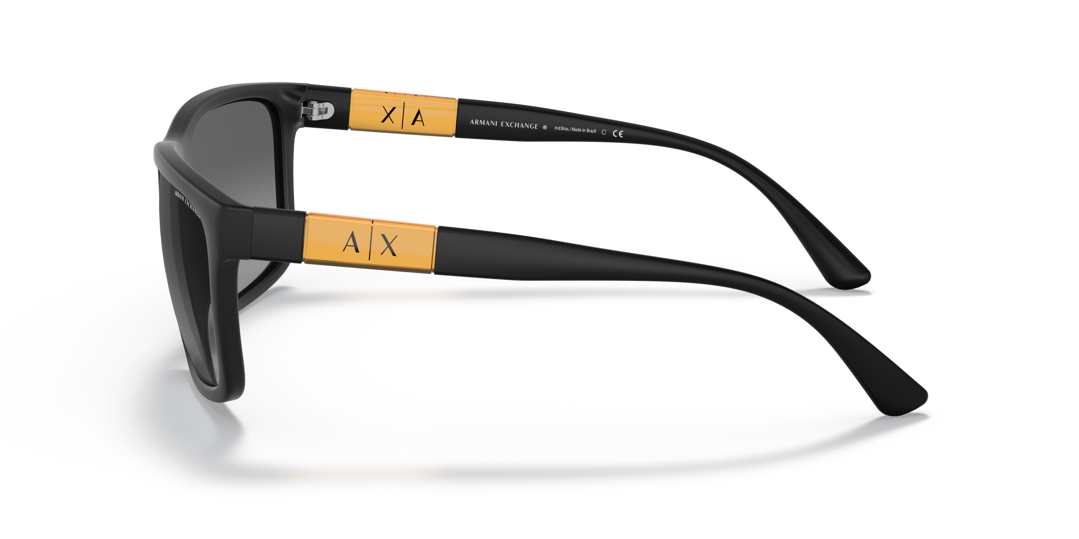 Angle_Left02 Armani Exchange AX 4121S (8325T3) Sunglasses Grey / Black