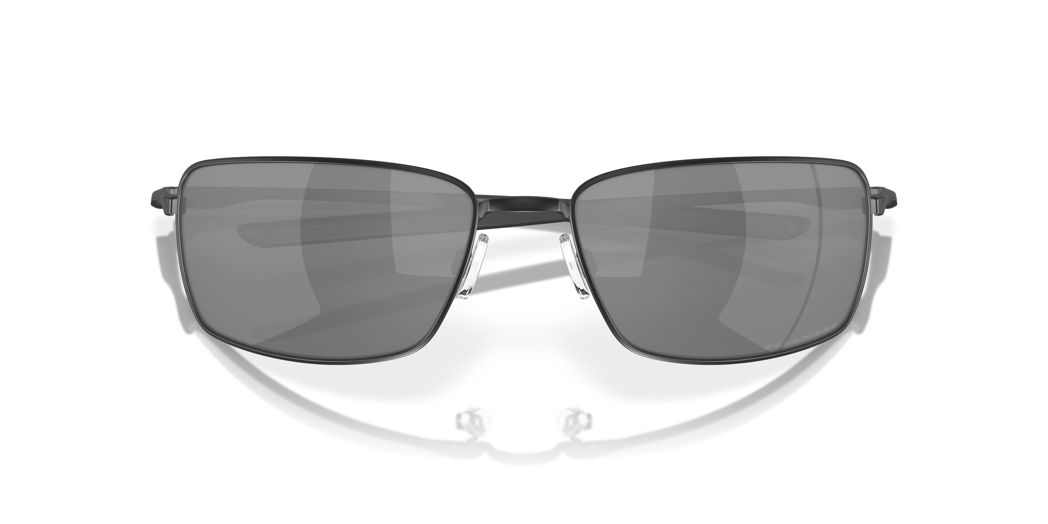 Folded Oakley Square Wire OO 4075 (407505) Sunglasses Silver / Black