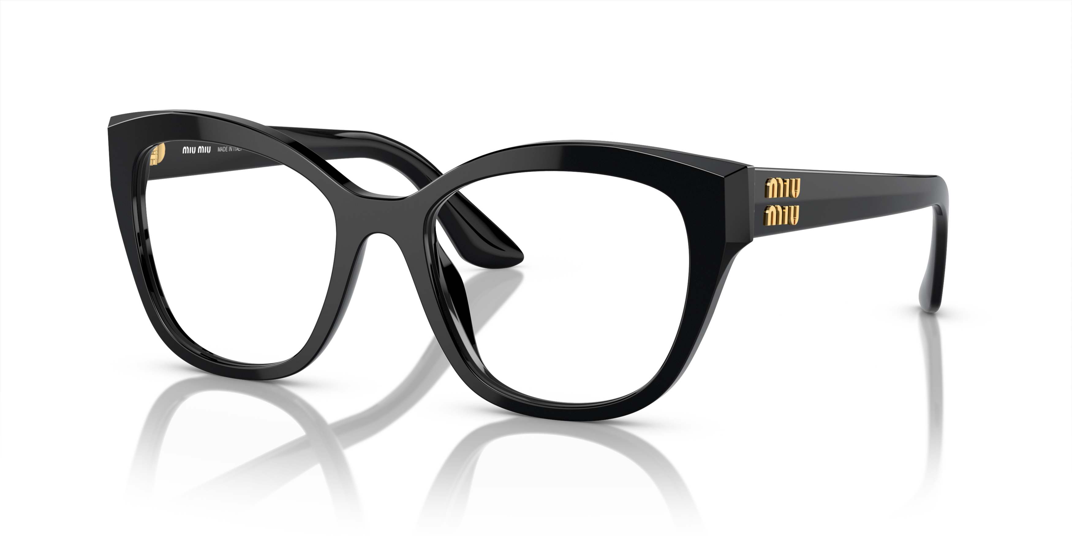 Angle_Left01 Miu Miu MU 05XV Glasses Transparent / Black