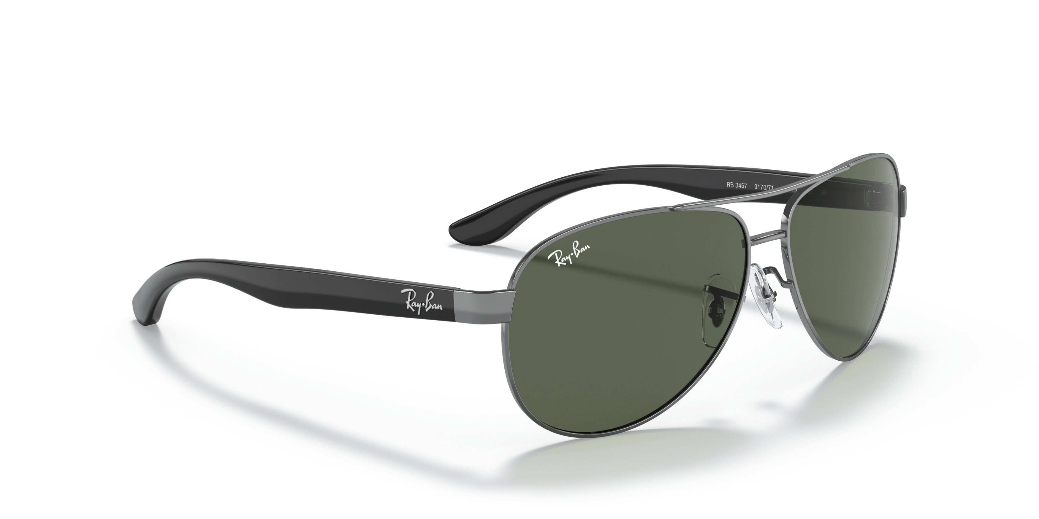 Angle_Right01 Ray-Ban Pilot Limited Edition RB3457 917071 Groen / Zilver