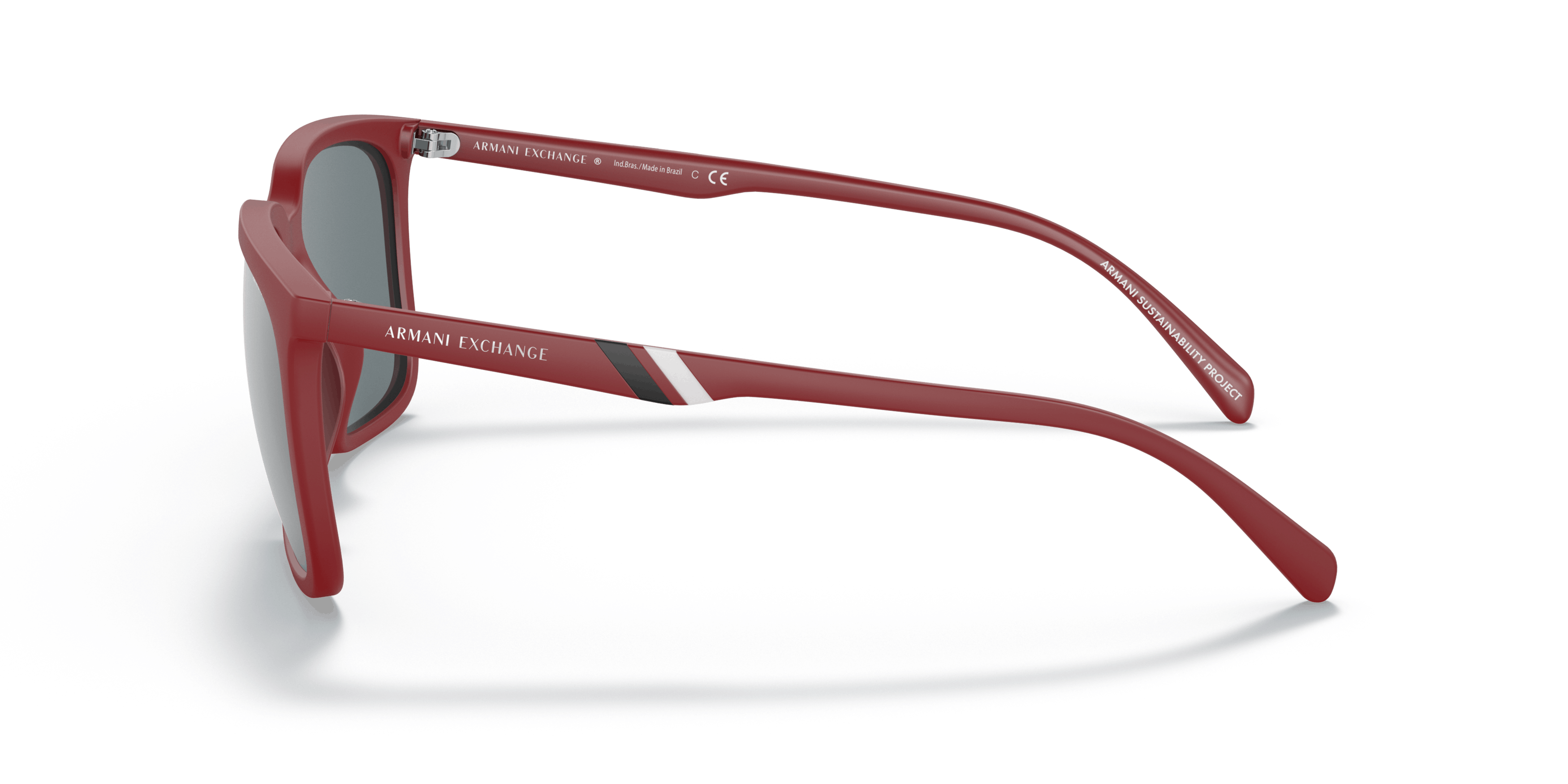 Angle_Left02 Armani Exchange AX 4117SU (80986G) Sunglasses Grey / Red