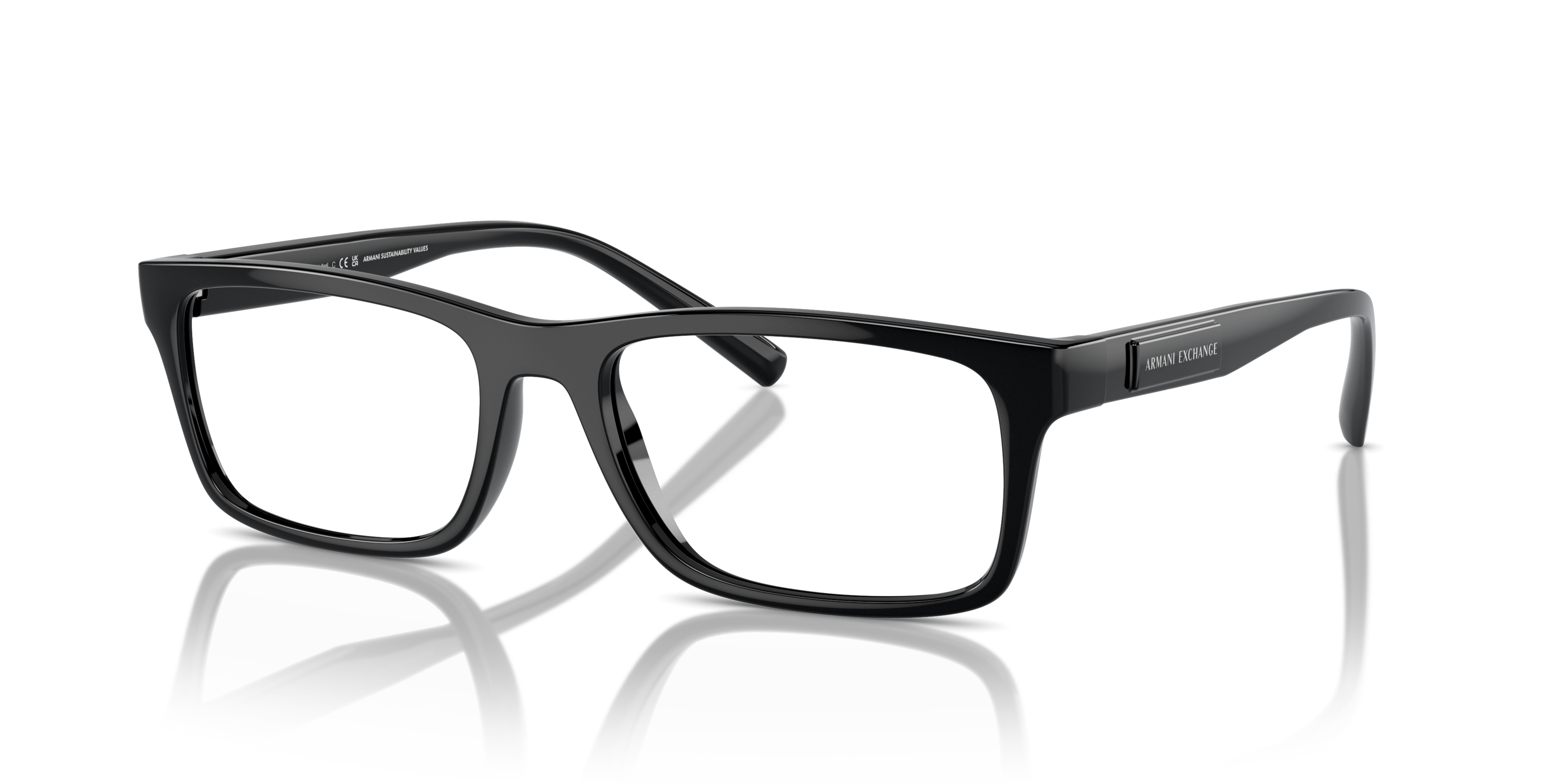 Angle_Left01 Armani Exchange AX 3115 Glasses Transparent / Black