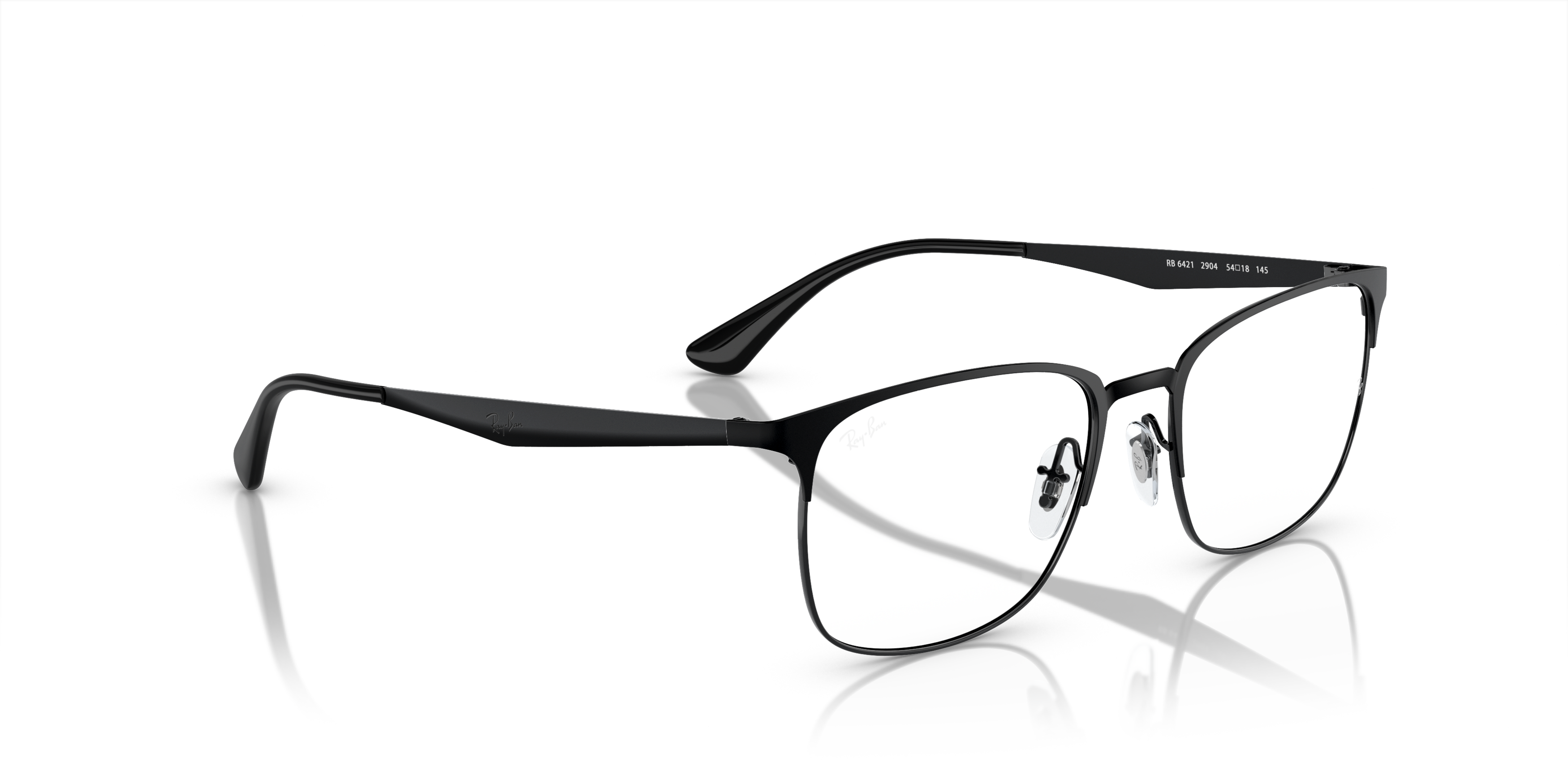 Angle_Right01 Ray-Ban RX 6421 Glasses Transparent / Black