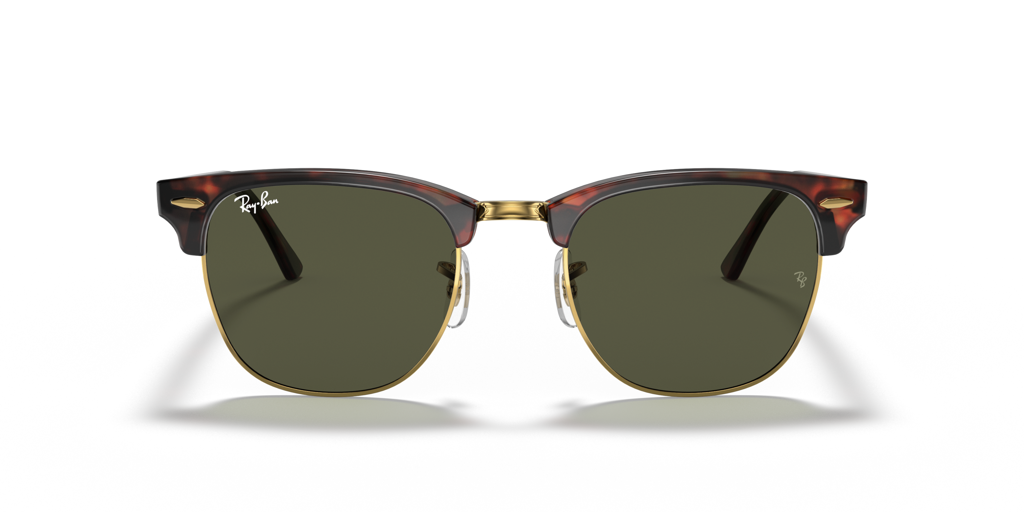 Front Ray-Ban Clubmaster 0RB3016 W0366 Verde / Havana