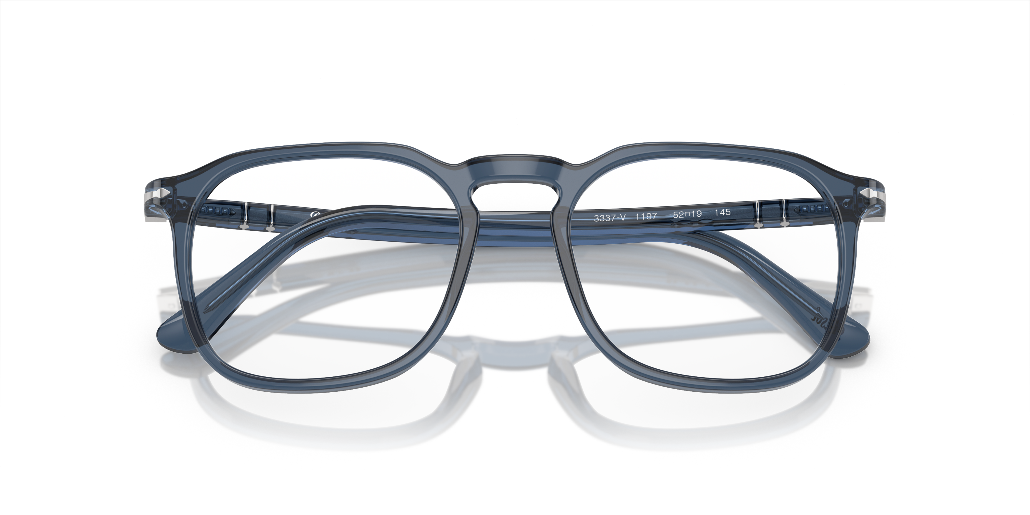 Folded Persol PO 3337V Glasses Transparent / Black