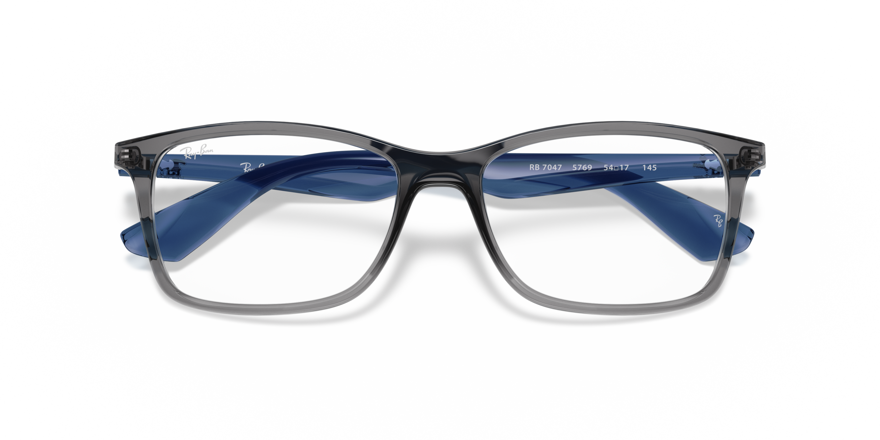 Folded Ray-Ban RX 7047 (5769) Glasses Transparent / White