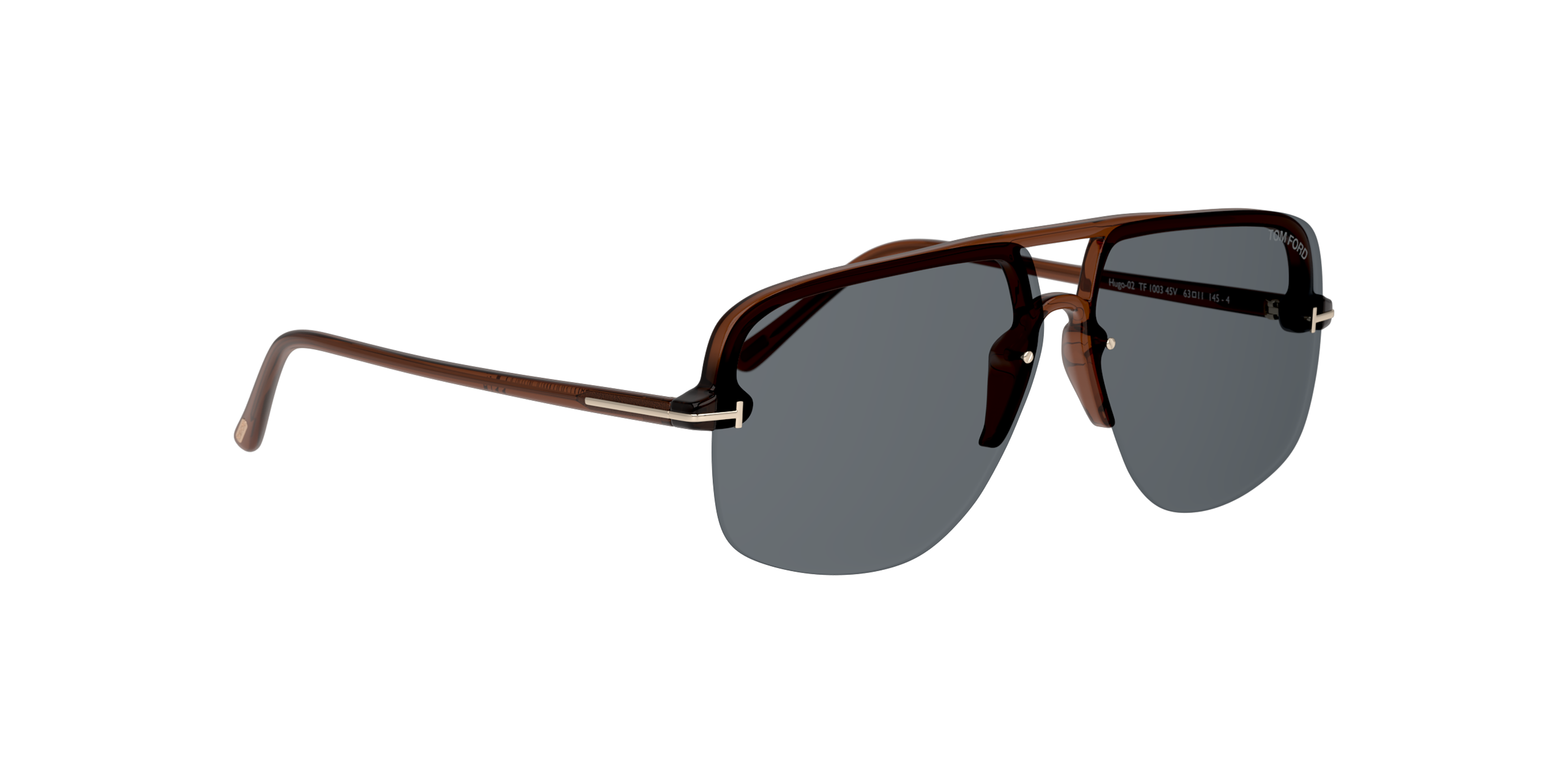 Angle_Right01 Tom Ford FT 1003 Sunglasses Blue / Brown