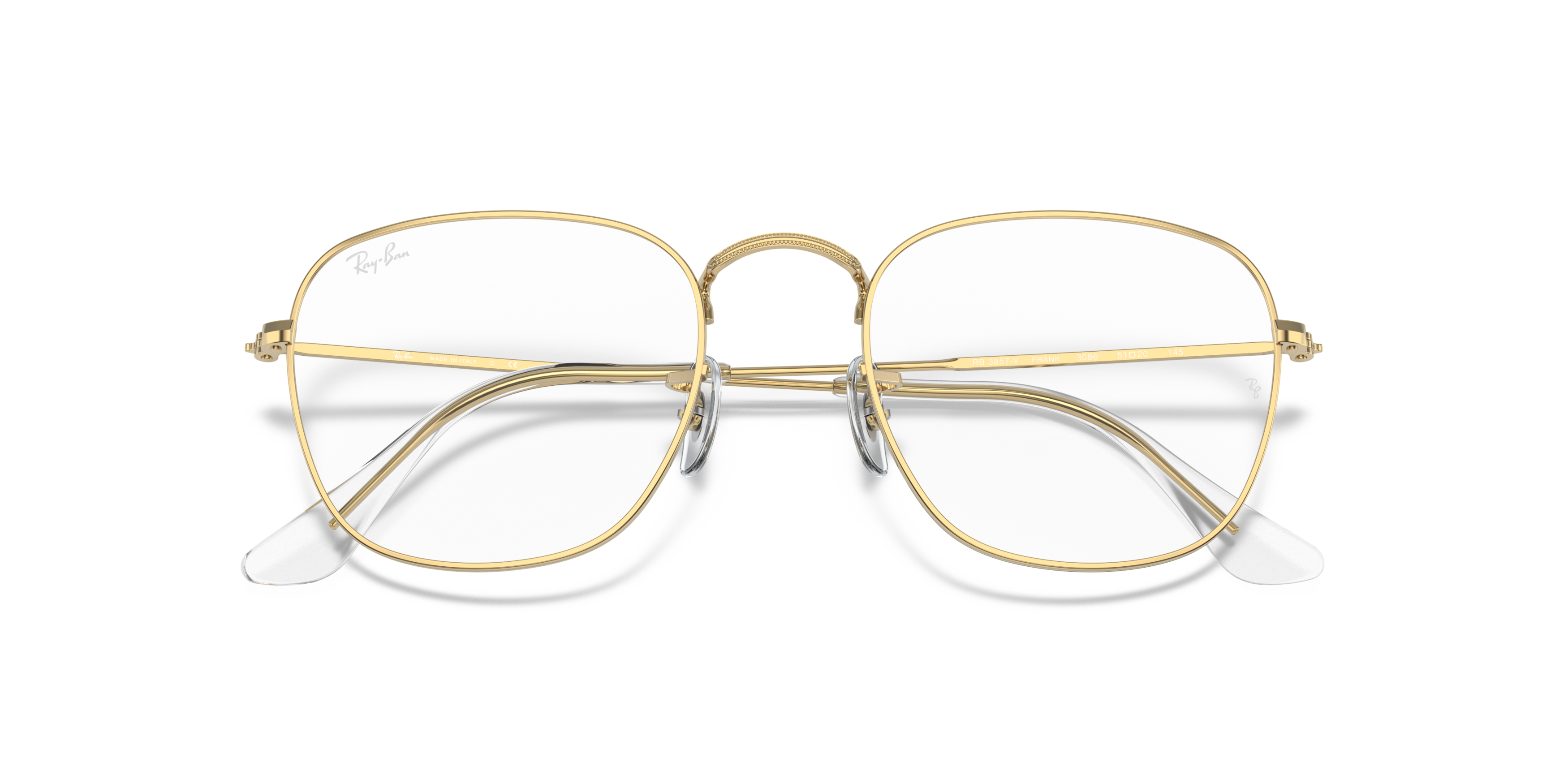 Folded Ray-Ban RX 3637V Glasses Transparent / Gold
