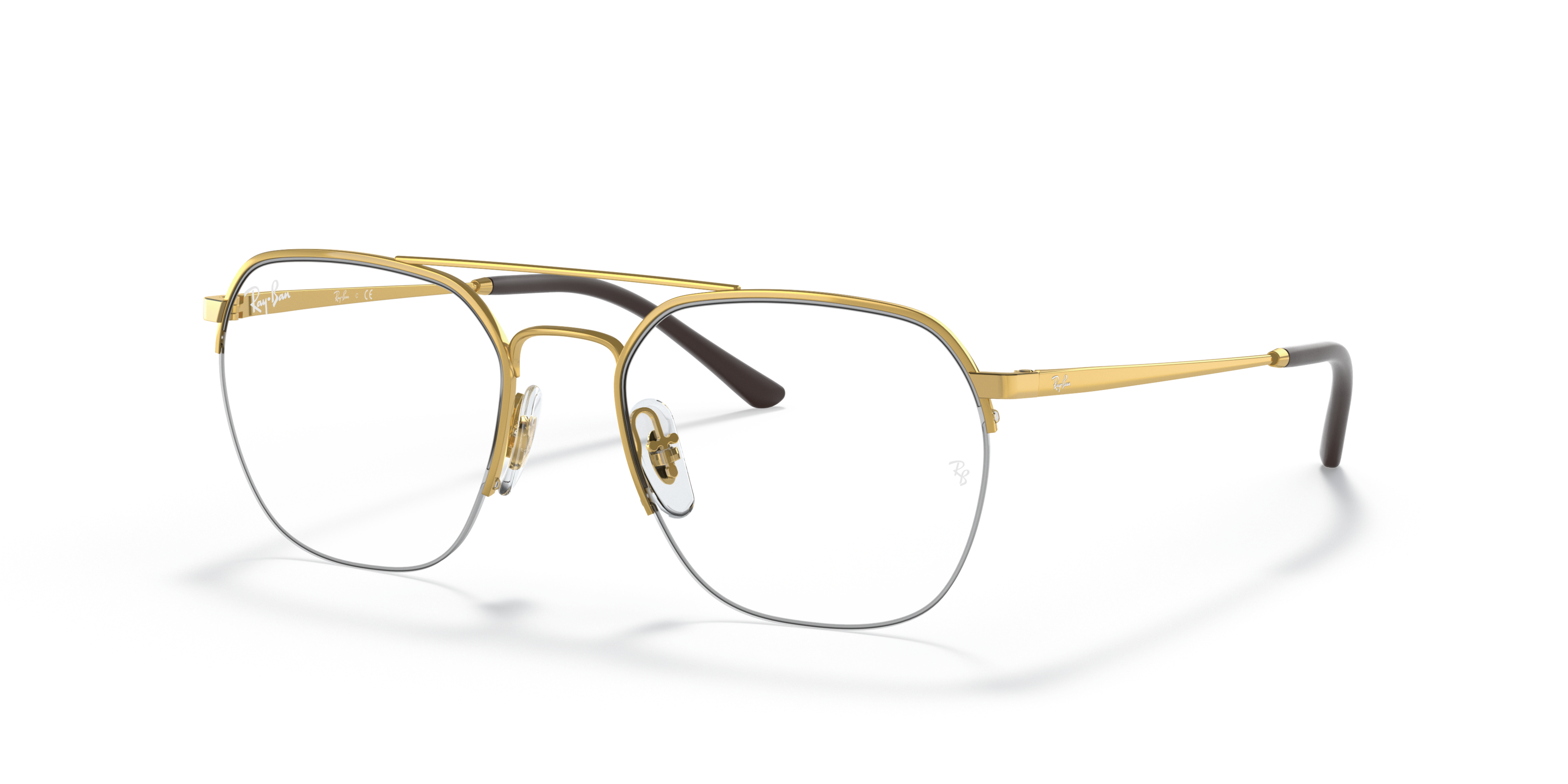 Angle_Left01 Ray-Ban RX 6444 Glasses Transparent / Gold