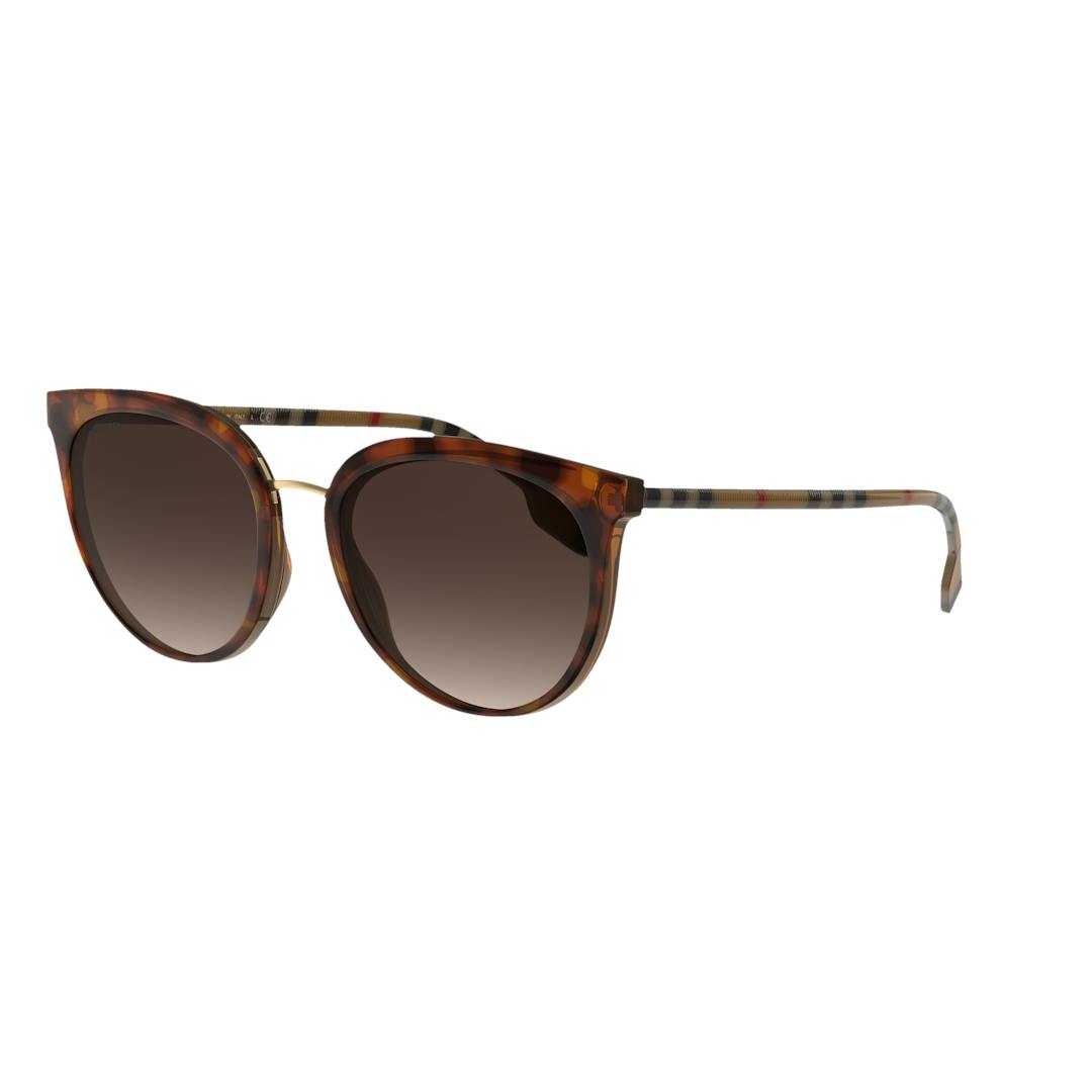 Burberry BE4316 Lunettes de Soleil Femme - Panthos Marron - Possibilité de verres correcteurs - Adap