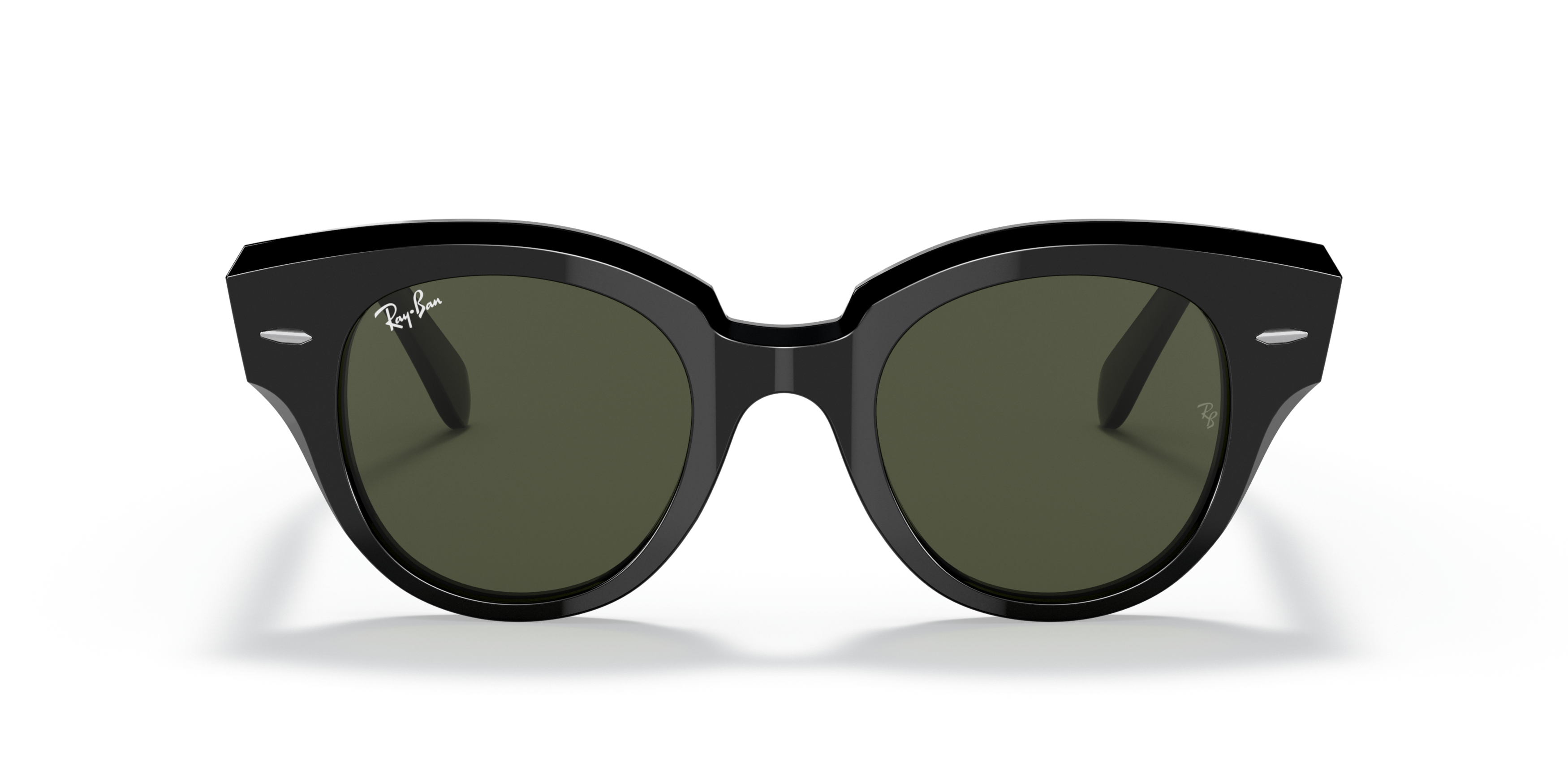 Front Ray-Ban Roundabout RB2192 672 Groen / Zwart