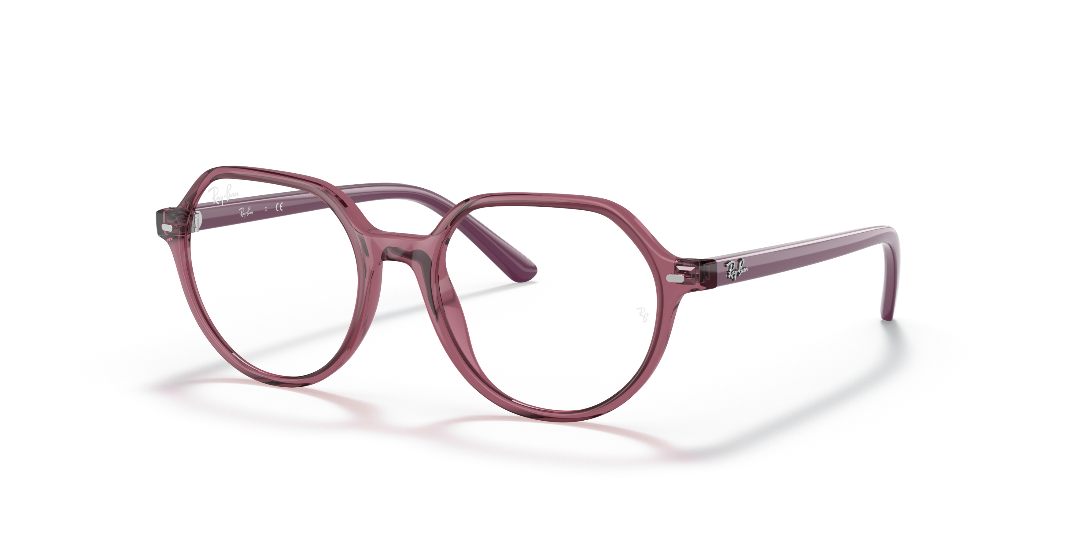 Angle_Left01 Ray-Ban RY 9095V Children's Glasses Transparent / Transparent, Pink
