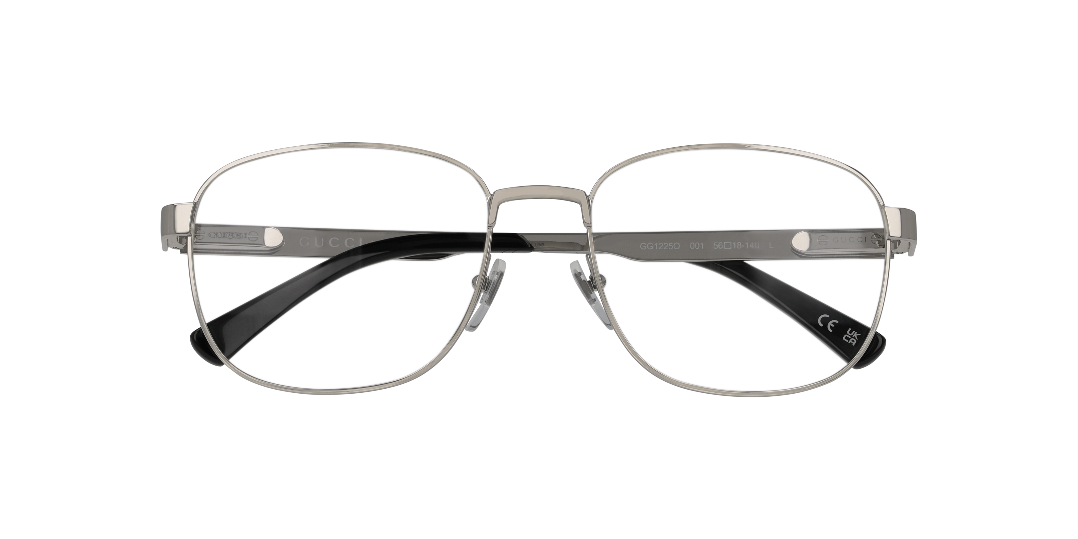 Folded Gucci GG1225O Glasses Transparent / Transparent, Gray