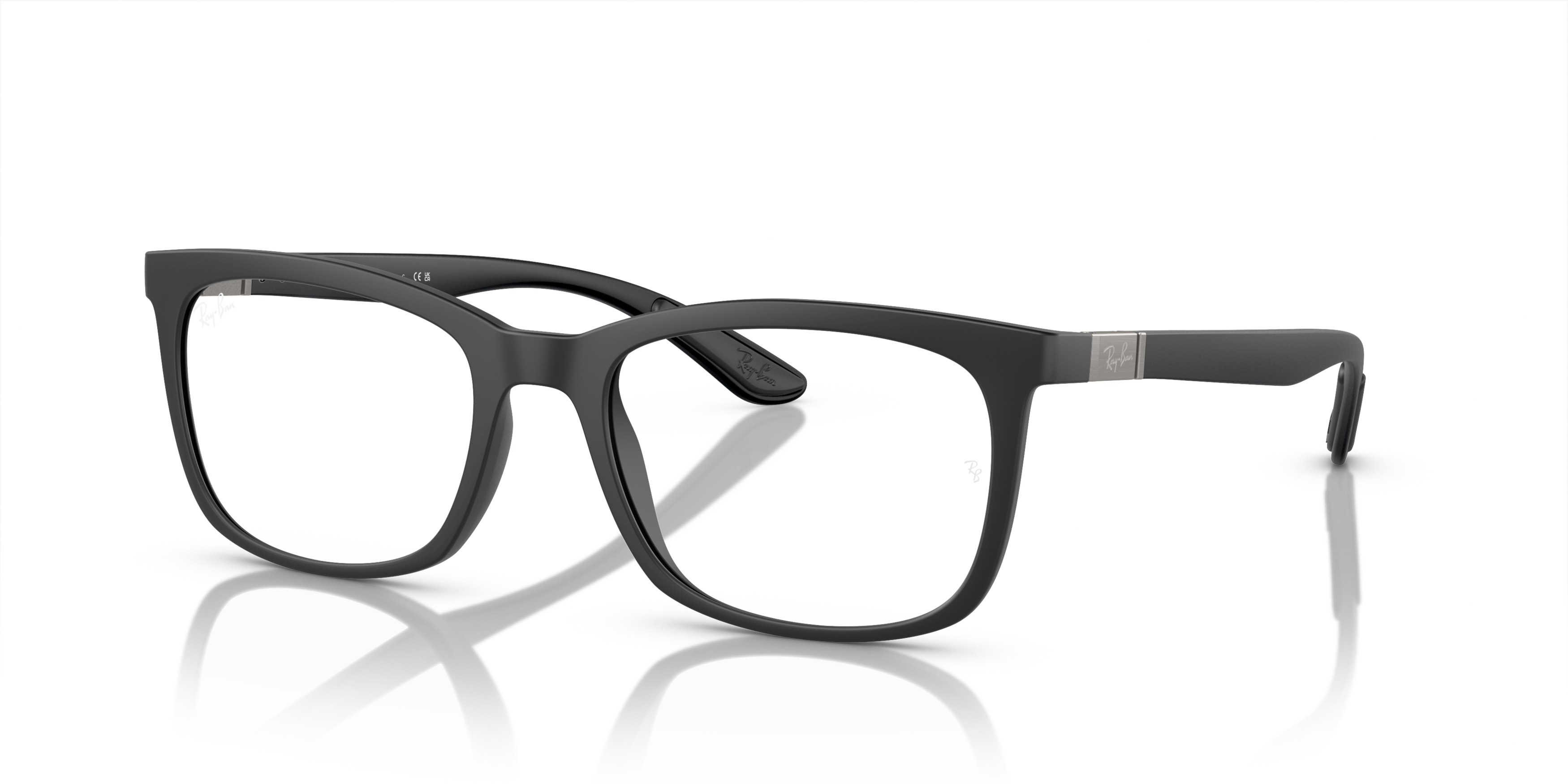 Angle_Left01 Ray-Ban RX 7230 Glasses Transparent / Black