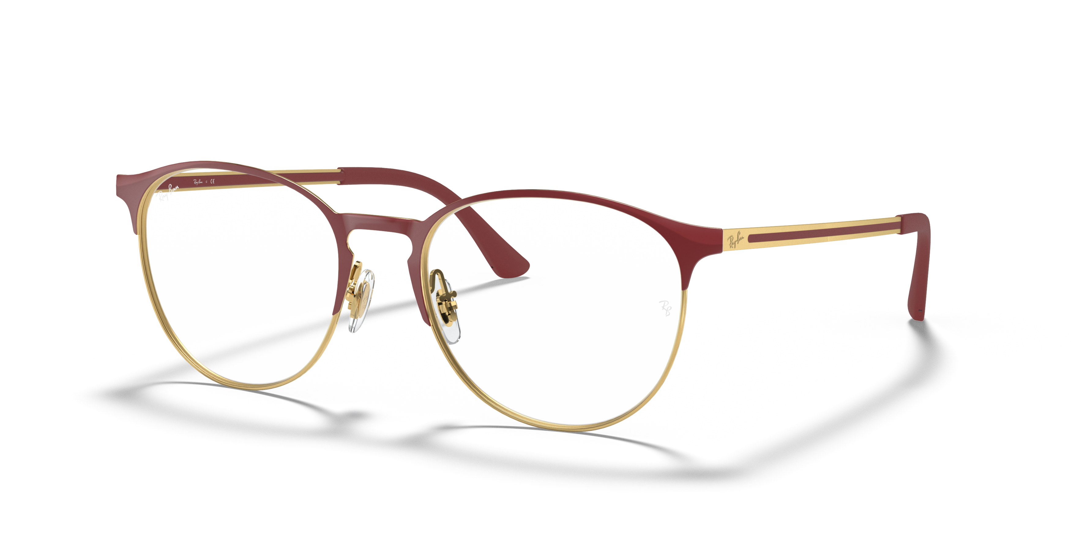 Angle_Left01 RAY-BAN RX6375 2982 Doré, Rouge