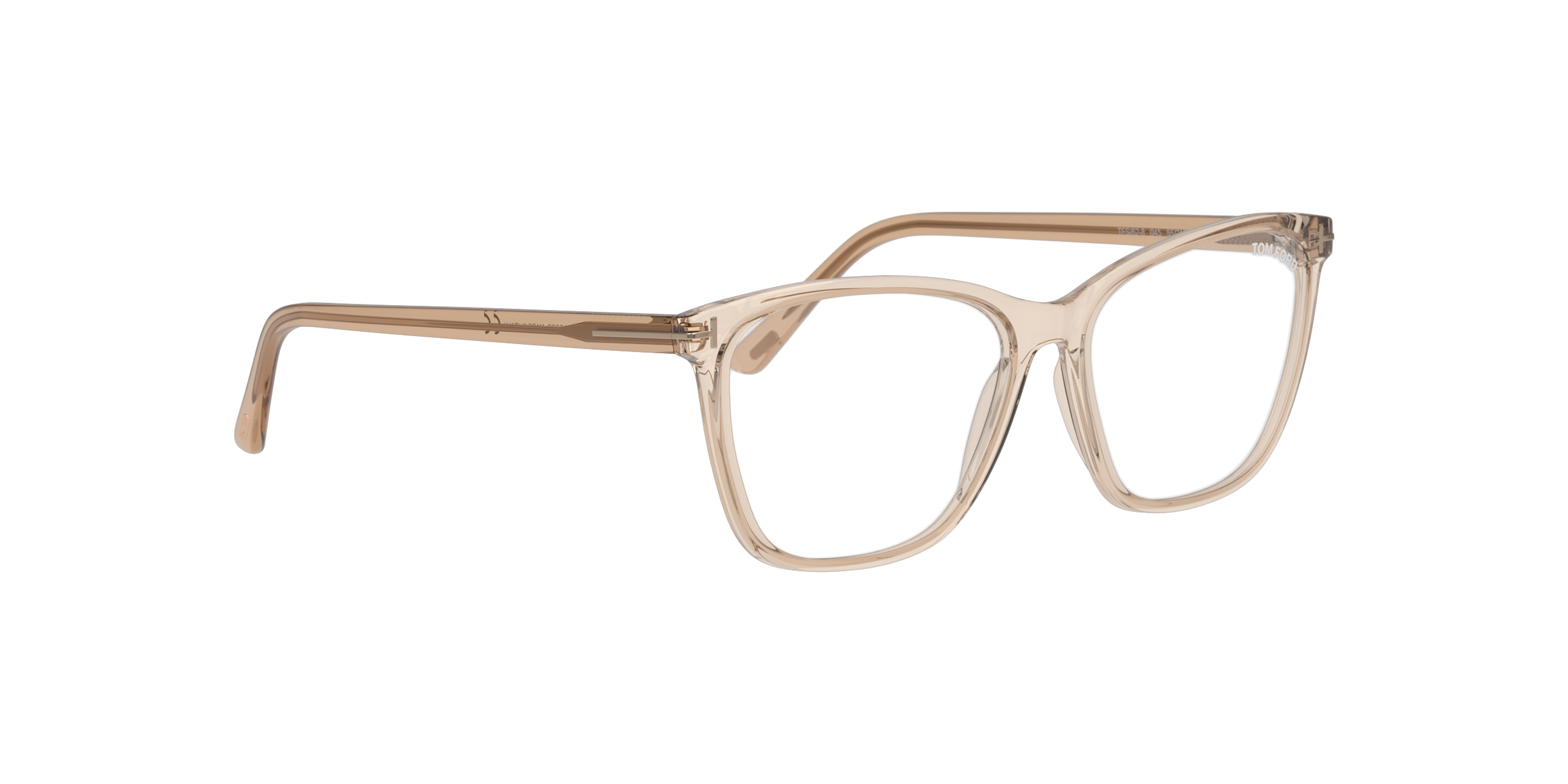 Angle_Right01 Tom Ford FT 5762-B (045) Glasses Transparent / Beige