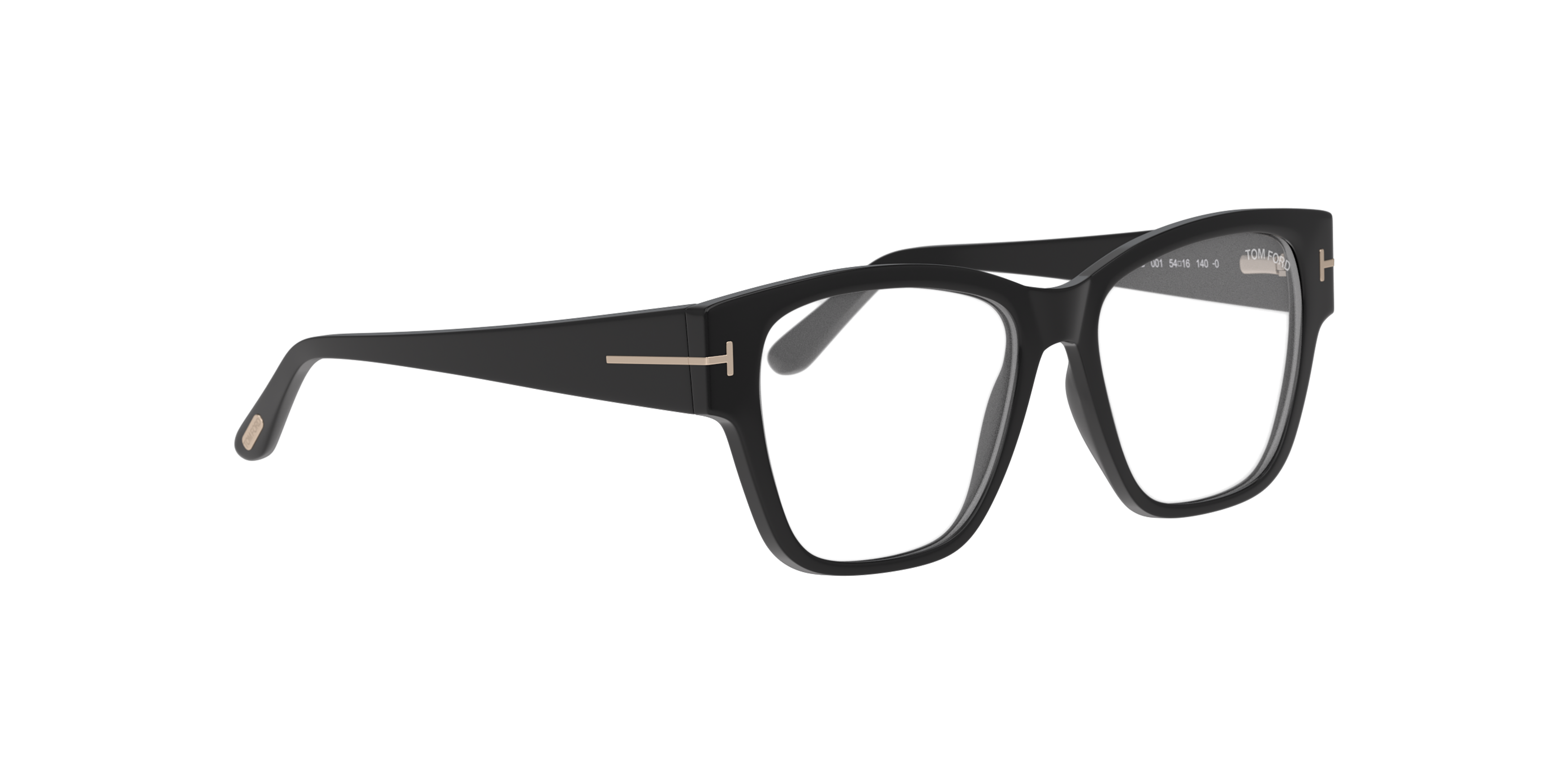 Angle_Right01 Tom Ford FT 5745-B (001) Glasses Transparent / Black