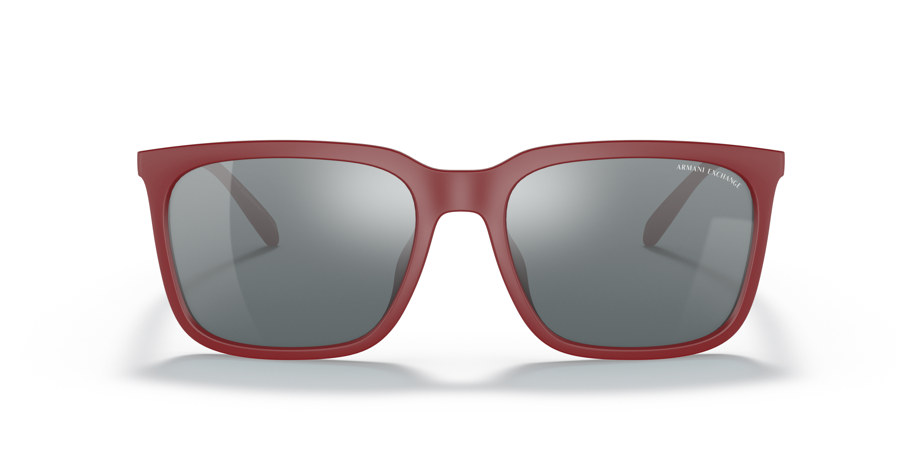 Front Armani Exchange AX 4117SU (80986G) Sunglasses Grey / Red
