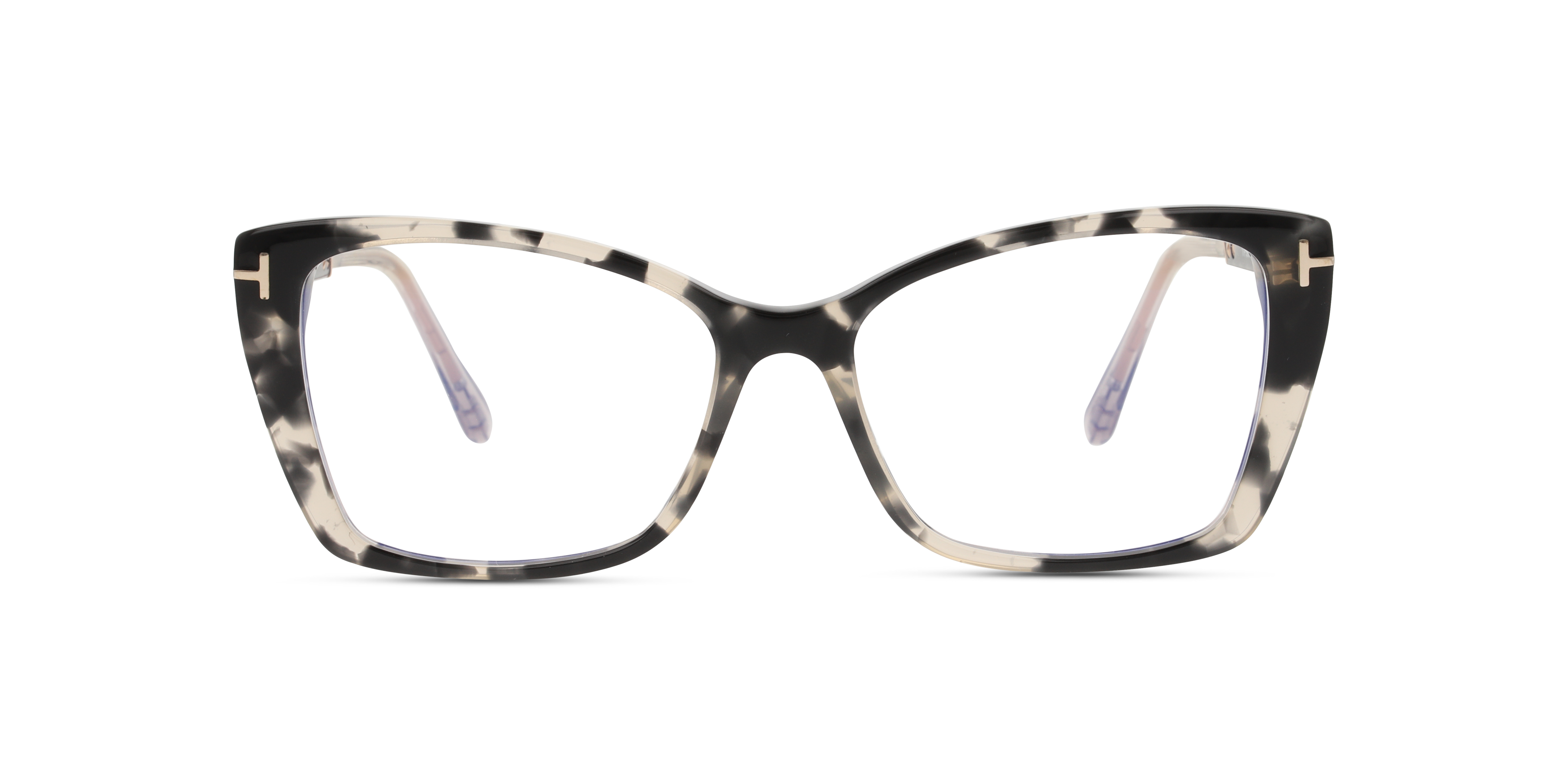 Front Tom Ford FT 5893-B Glasses Transparent / Havana