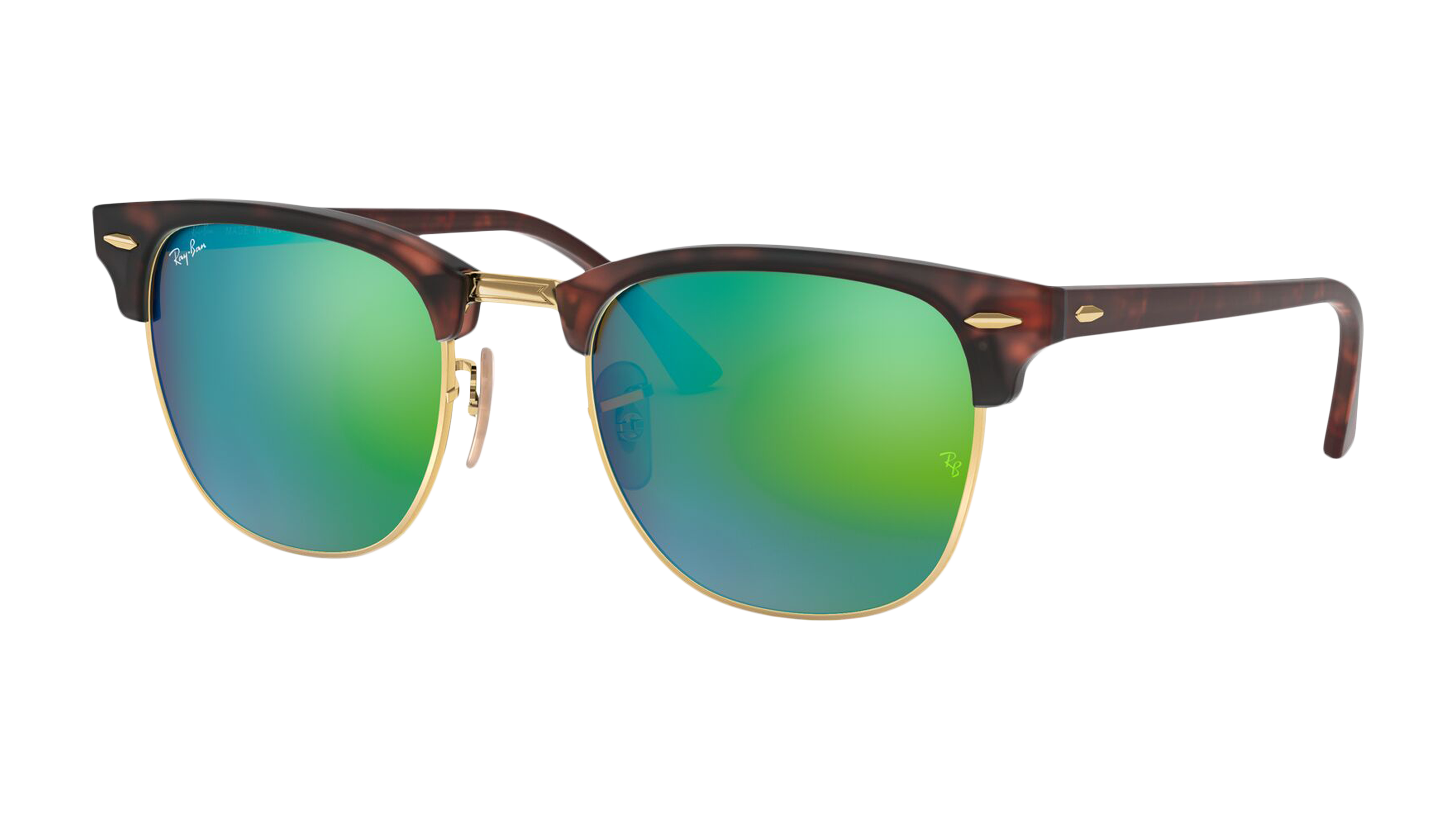 Angle_Left01 Ray-Ban Clubmaster Flash RB3016 114519 Grijs / Goud