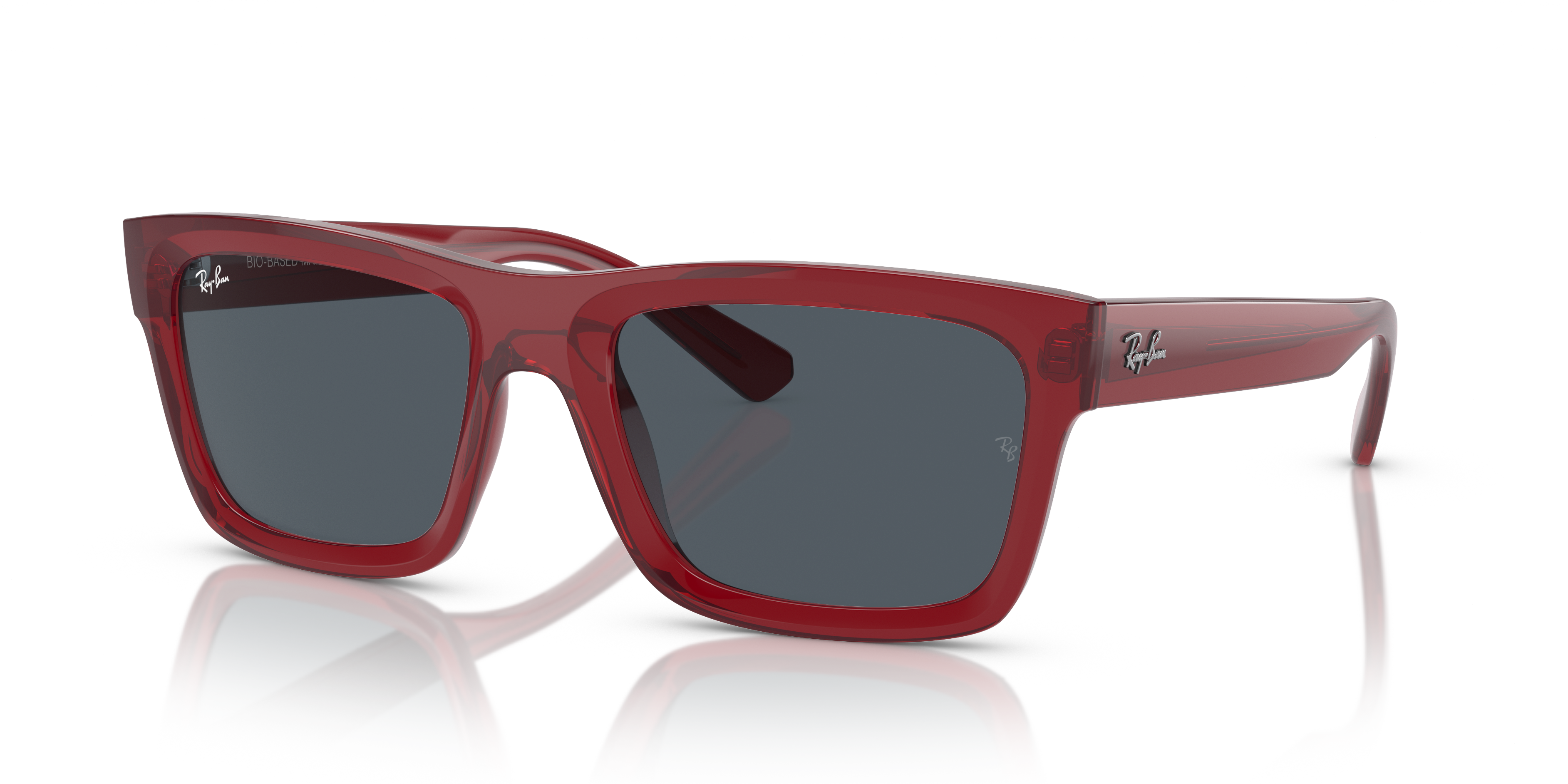 Angle_Left01 Ray-Ban RB4396 667987 Grigio / Rosso
