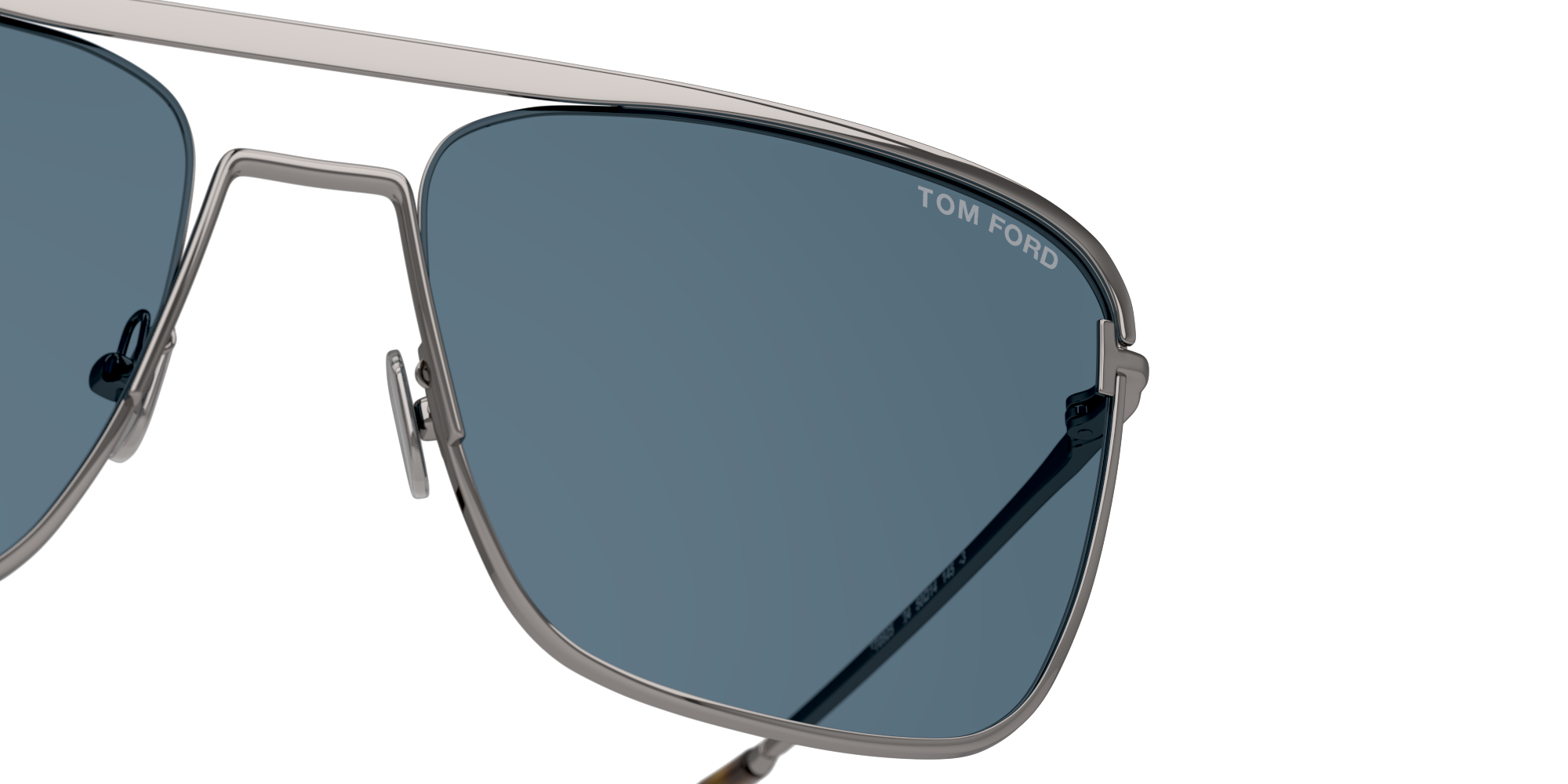 Detail01 Tom Ford Nolan FT0925 Sunglasses Blue / Grey