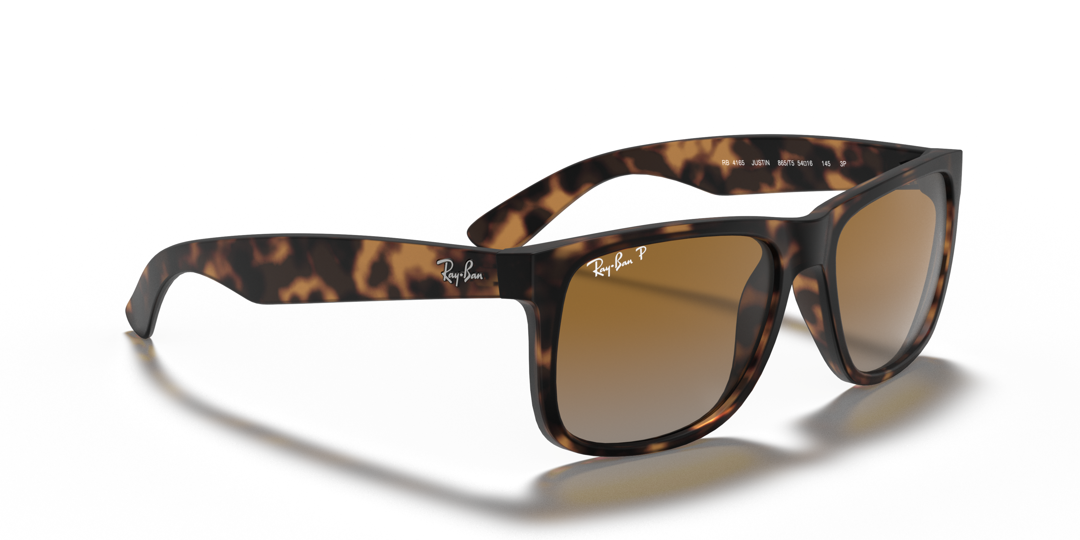 Angle_Right01 Ray-Ban Justin RB 4165 Sunglasses Brown / Tortoise Shell