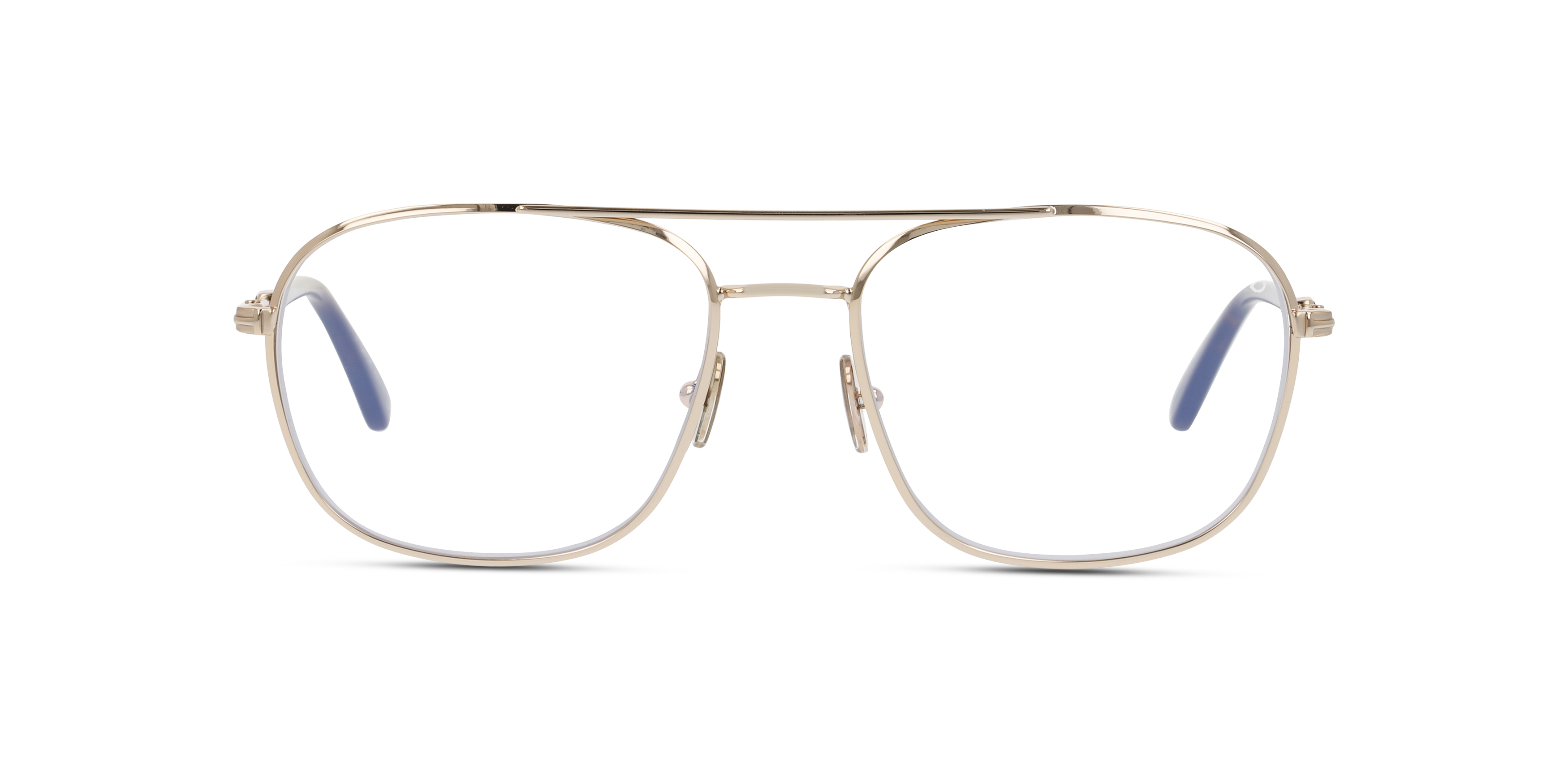 Front Tom Ford FT 5830-B Glasses Transparent / Gold