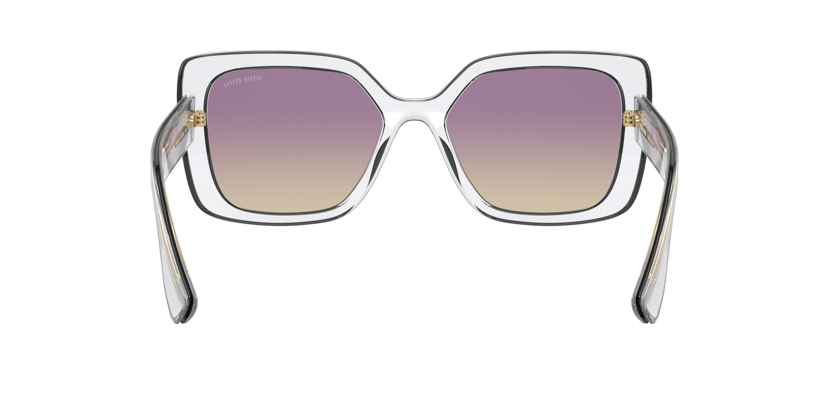 Detail02 Miu Miu MU 09VS Sunglasses Violet / Transparent, Clear