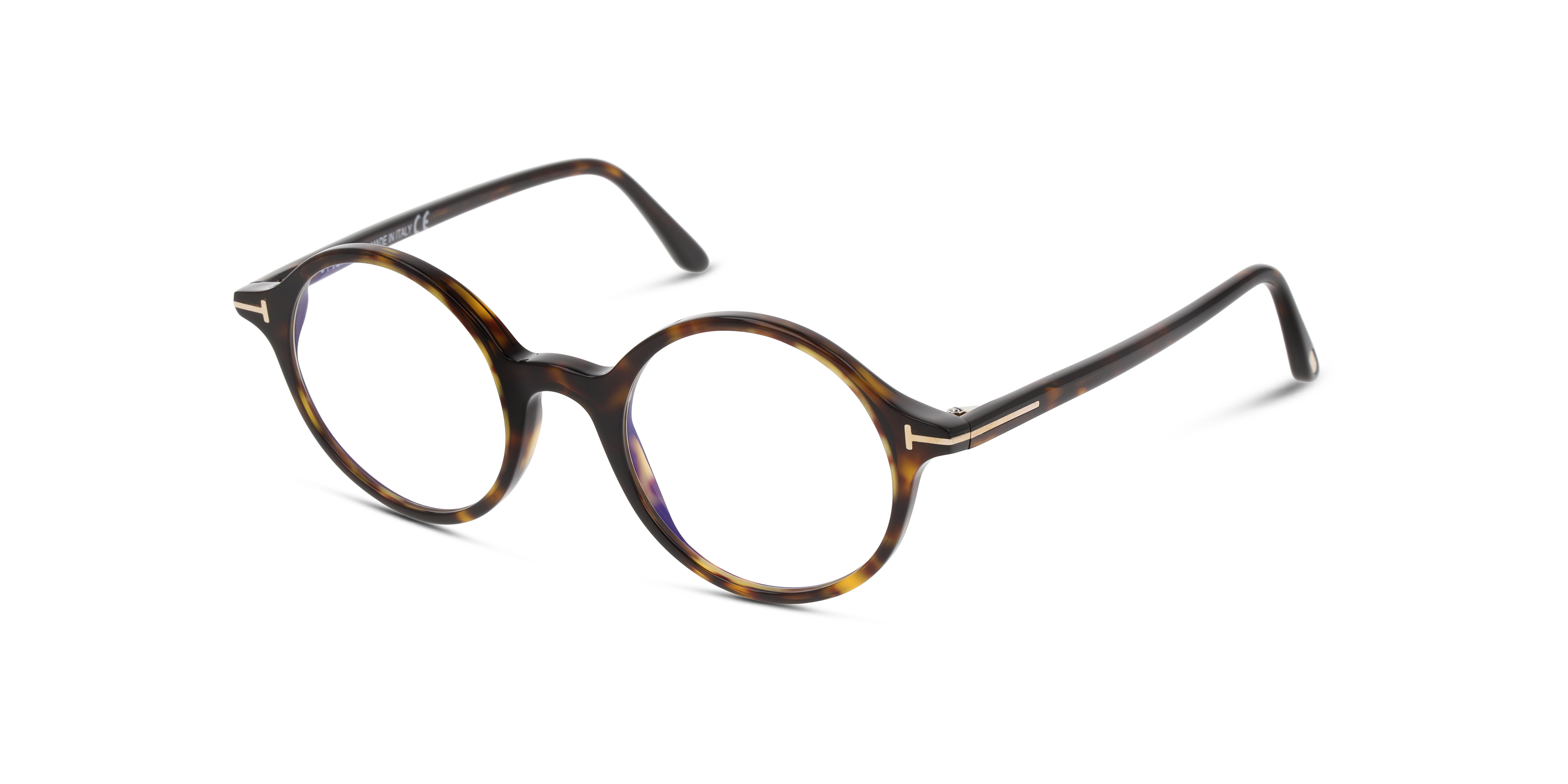 Angle_Left01 Tom Ford FT 5834-B (052) Glasses Transparent / Havana
