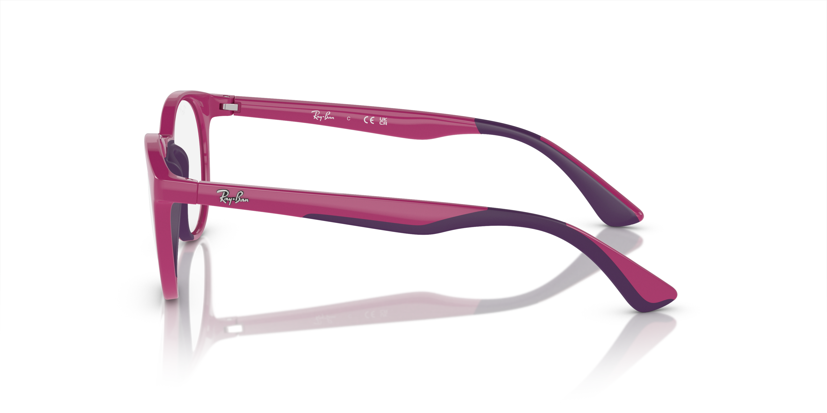 Angle_Left02 Ray-Ban RY 1628 Children's Glasses Transparent / Pink