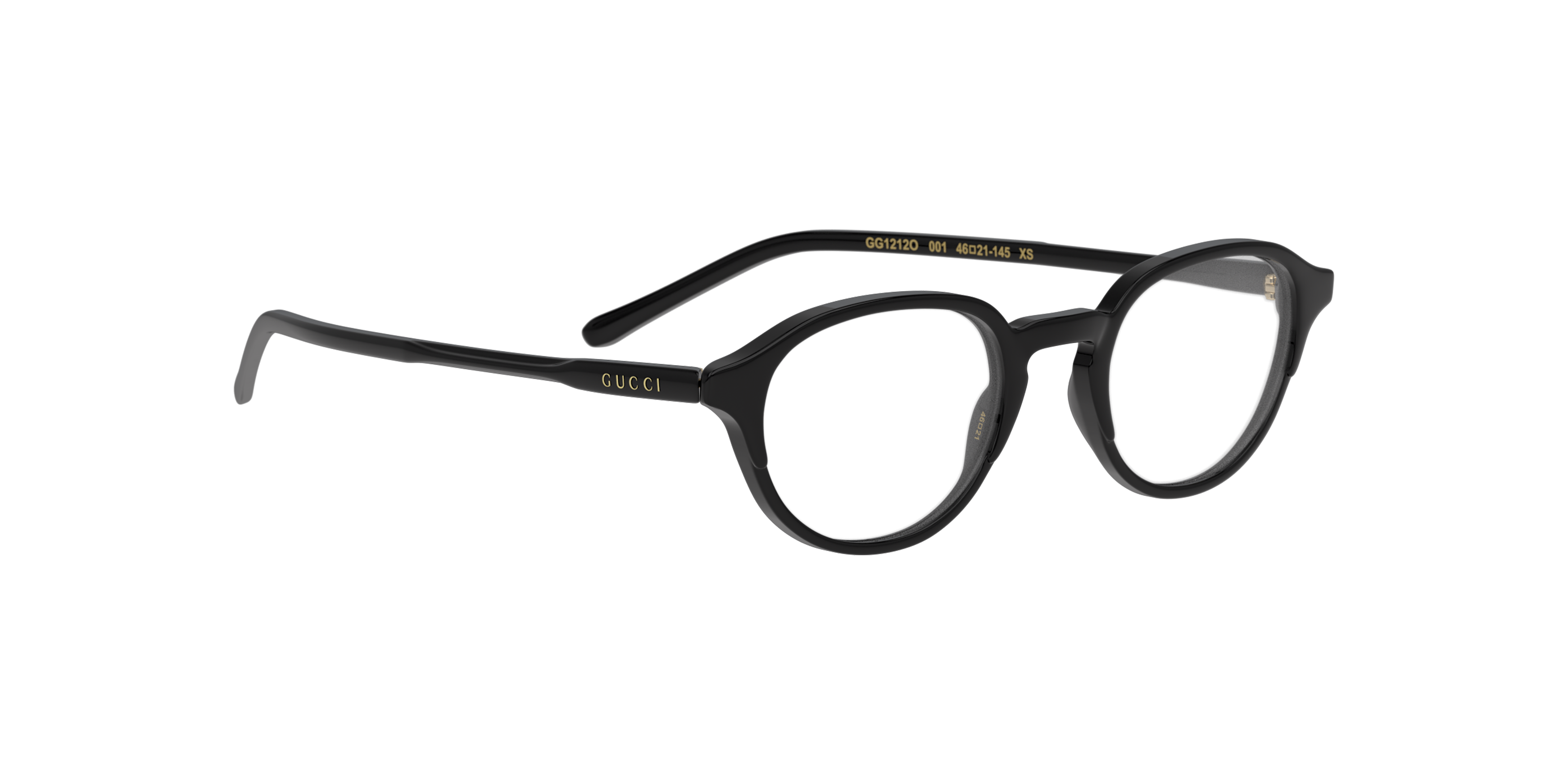 Angle_Right01 Gucci GG 1212O (004) Glasses Transparent / Black