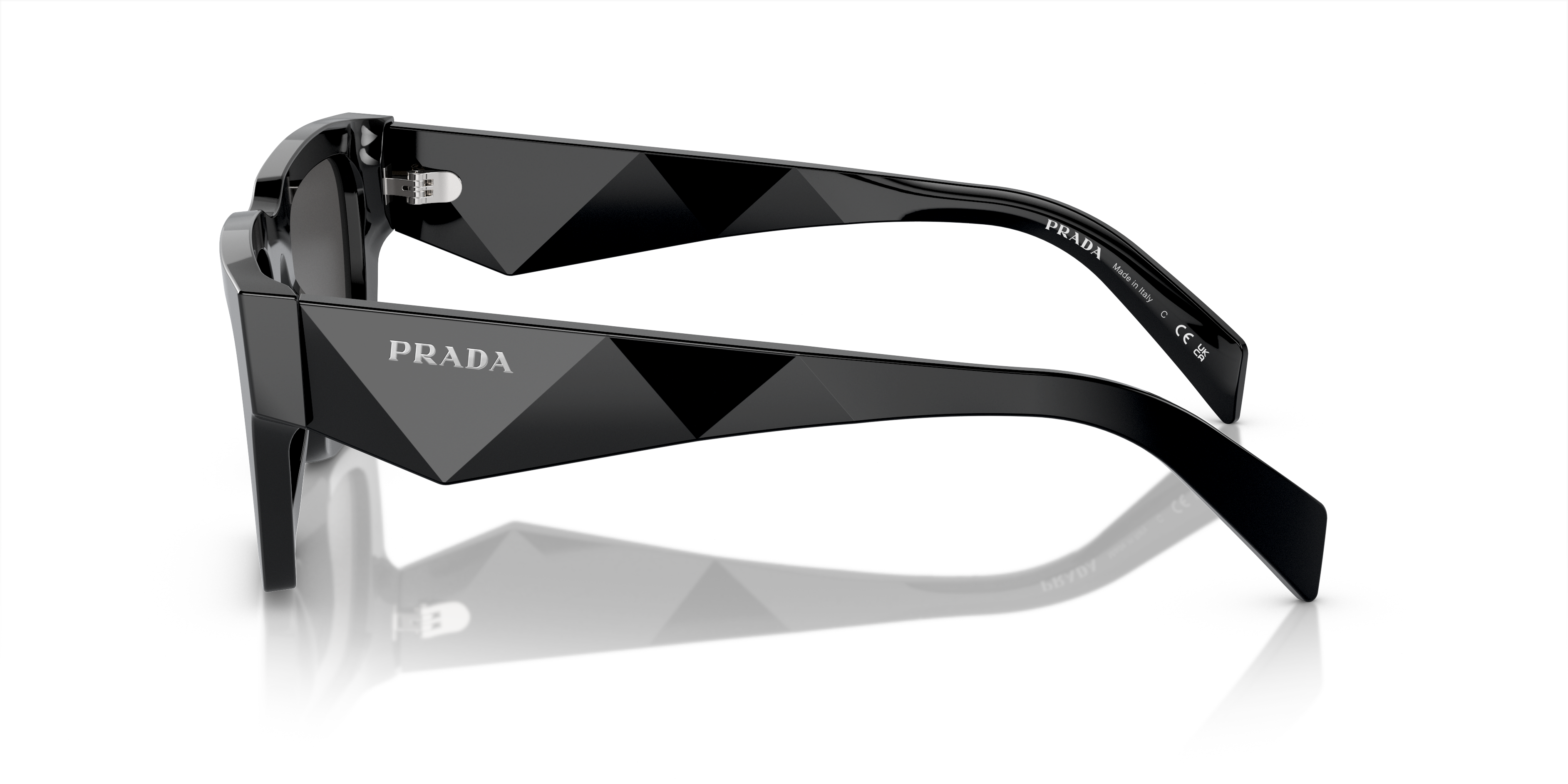 Angle_Left02 Prada PR A06S Sunglasses Grey / Black