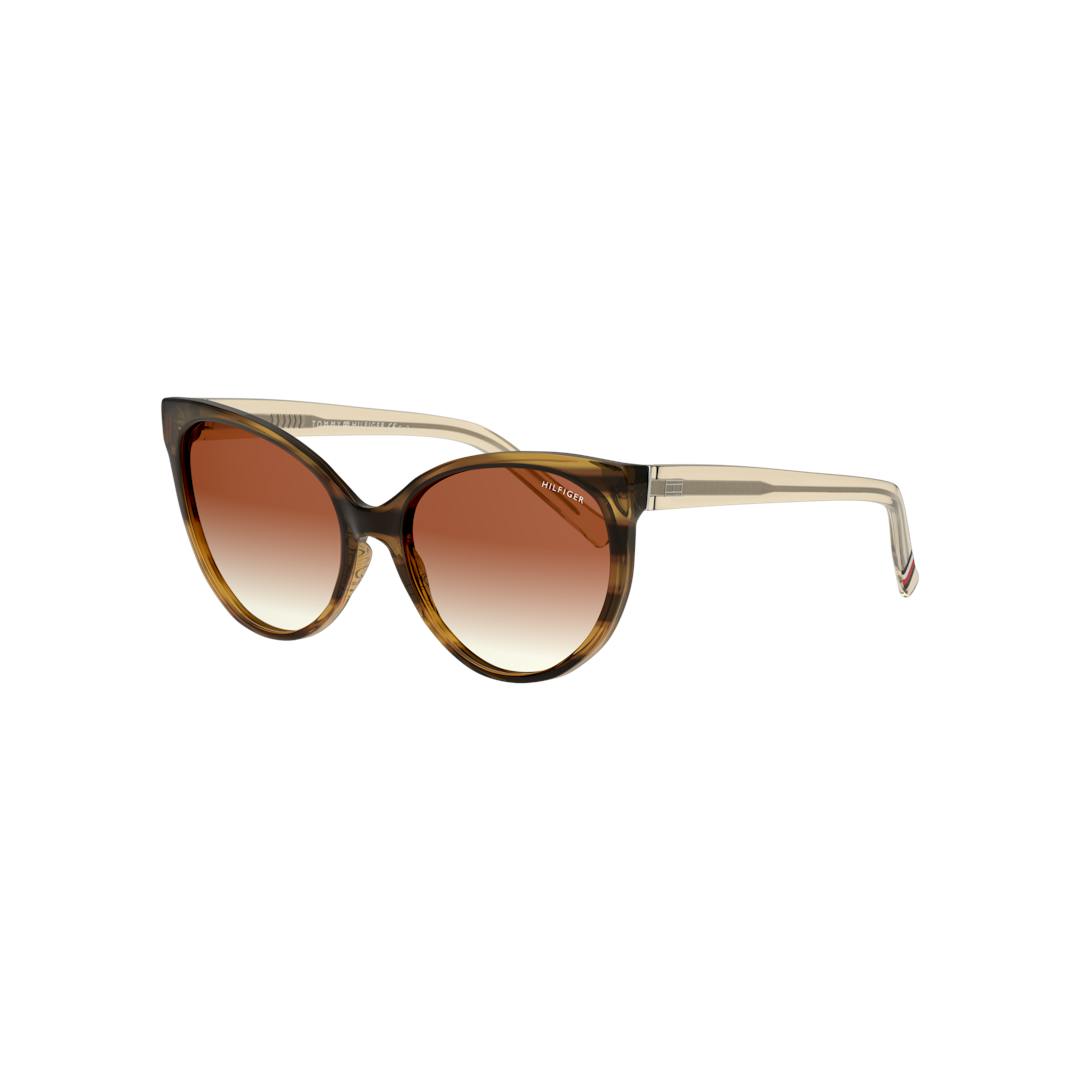Tommy Hilfiger TH 1923/RE/S Lunettes de Soleil Femme - Cateye Marron - Possibilité de verres correct