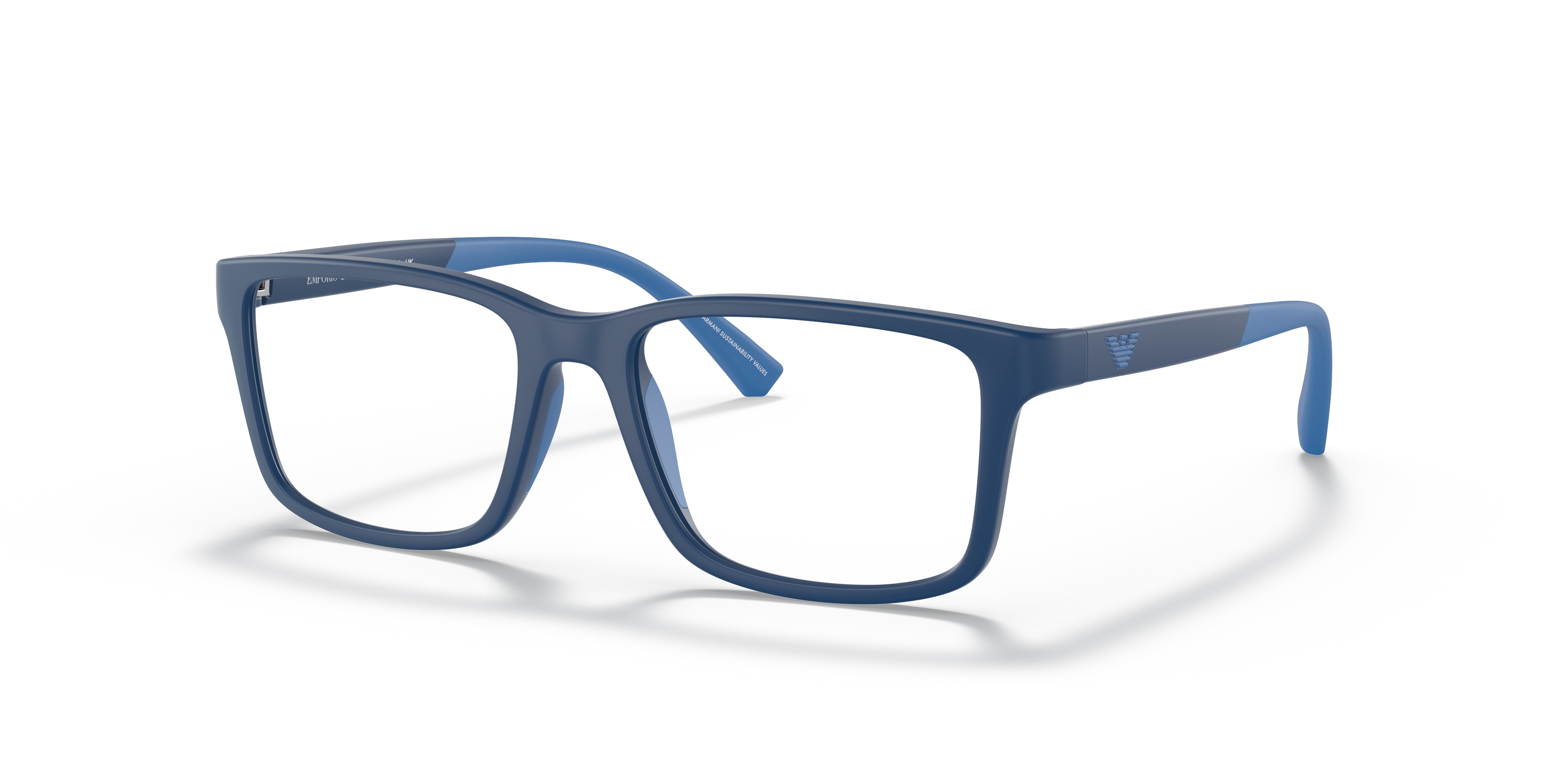 Angle_Left01 Emporio Armani EK 3203 Children's Glasses Transparent / Blue