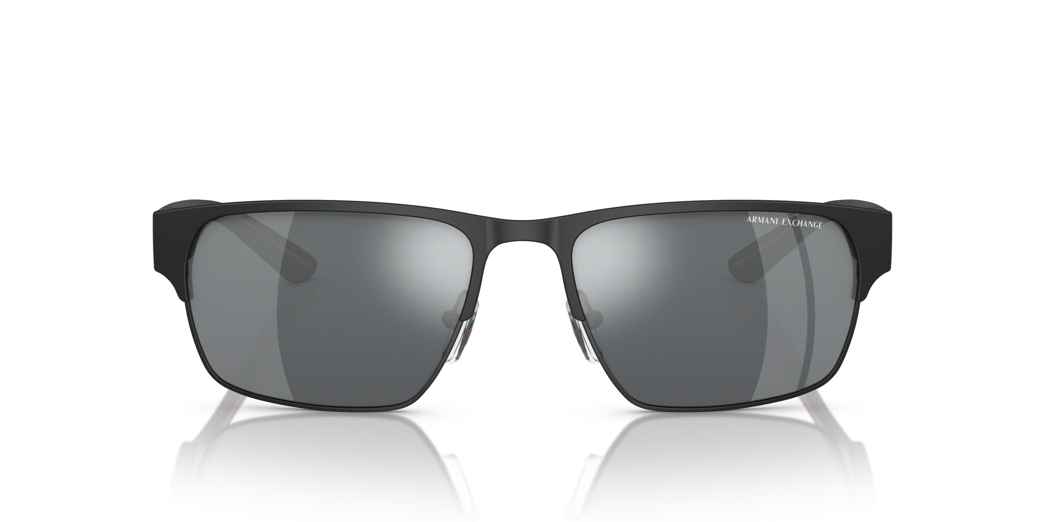 Front Armani Exchange AX 2046S Sunglasses Silver / Black