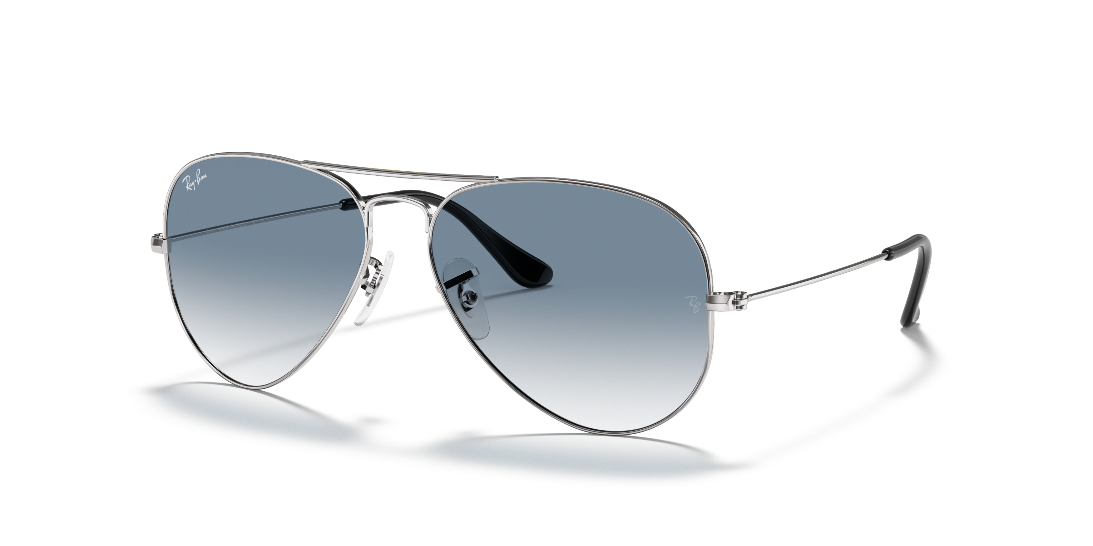 Angle_Left01 Ray-Ban Aviator RB 3025 (003/3F) Sunglasses Blue / Silver