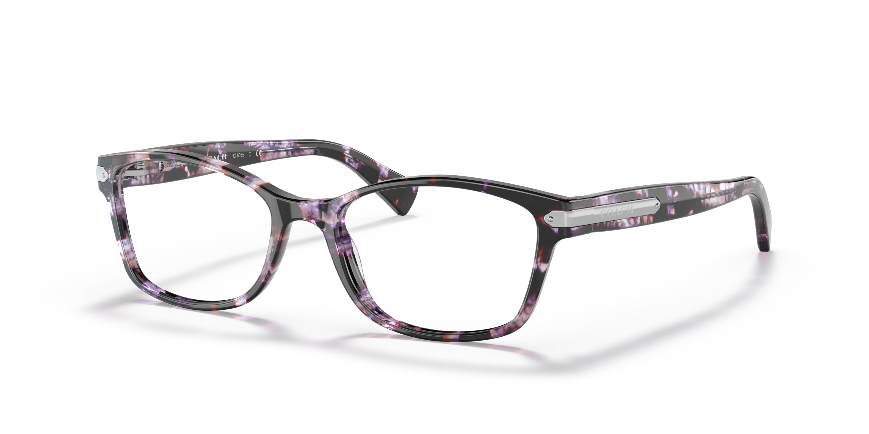 Angle_Left01 Coach HC 6065 (5548) Glasses Transparent / Violet