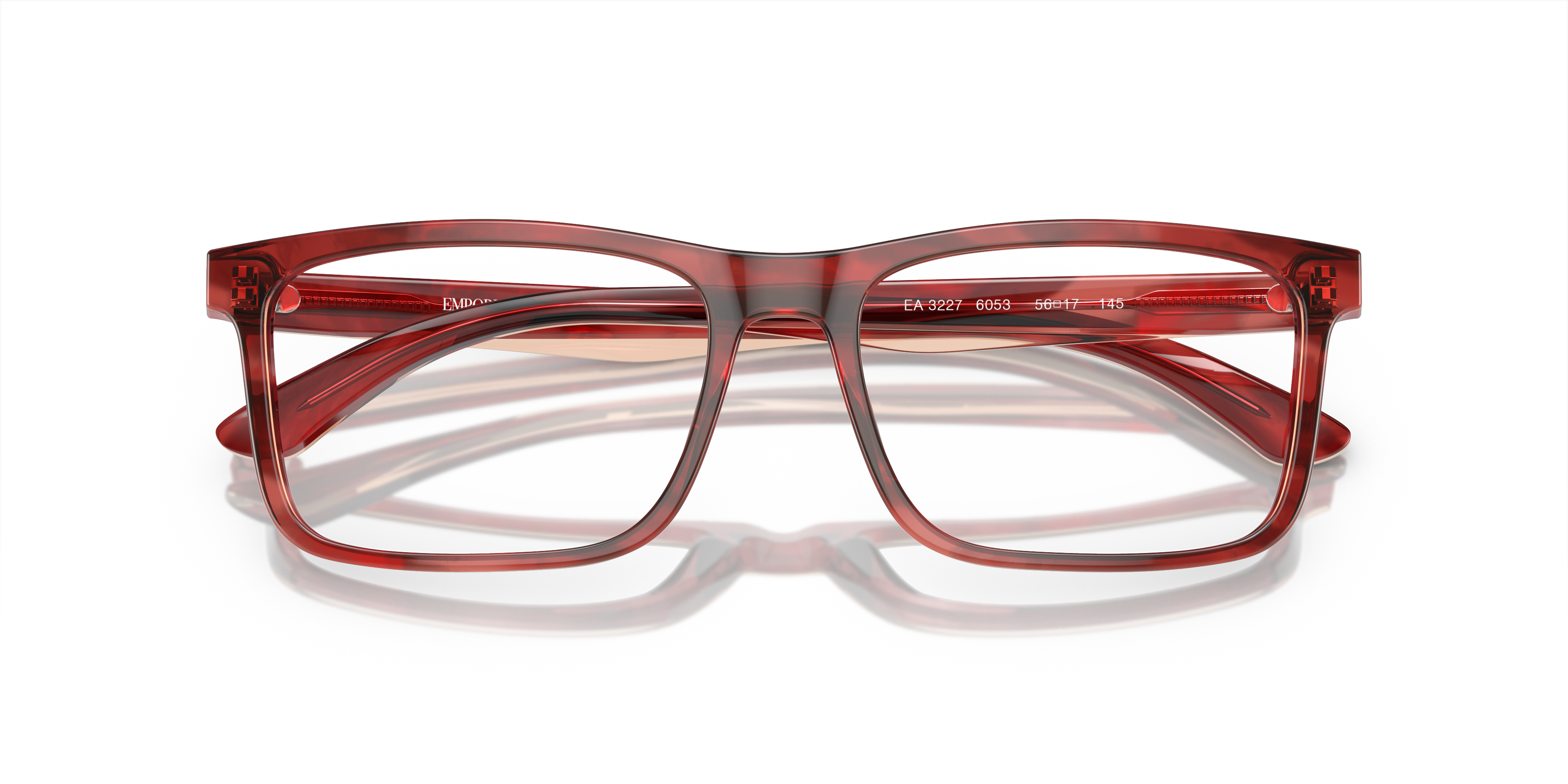 Folded Emporio Armani EA 3227 Glasses Transparent / Red