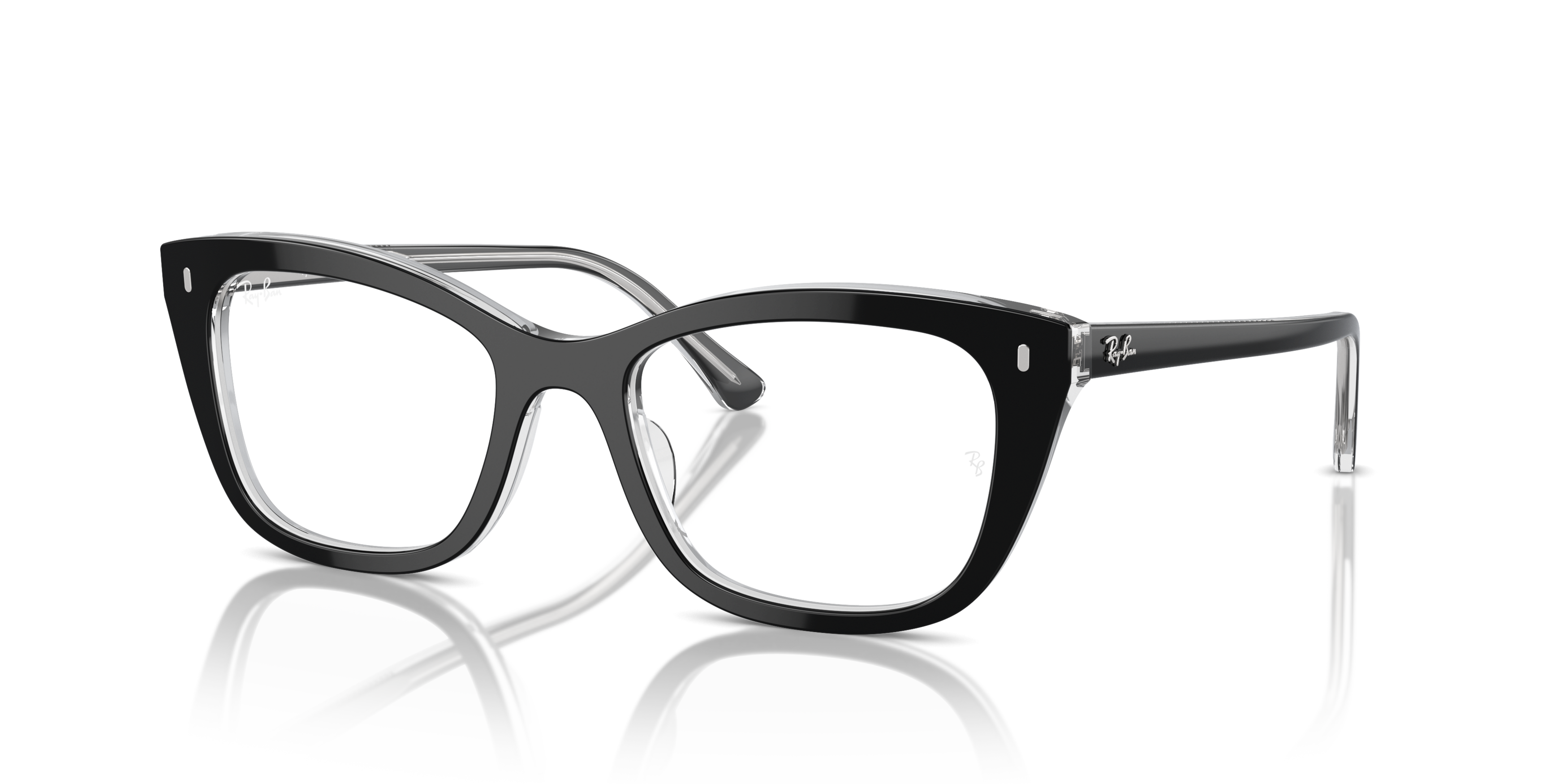 Angle_Left01 Ray-Ban RX 5433 Glasses Transparent / Black