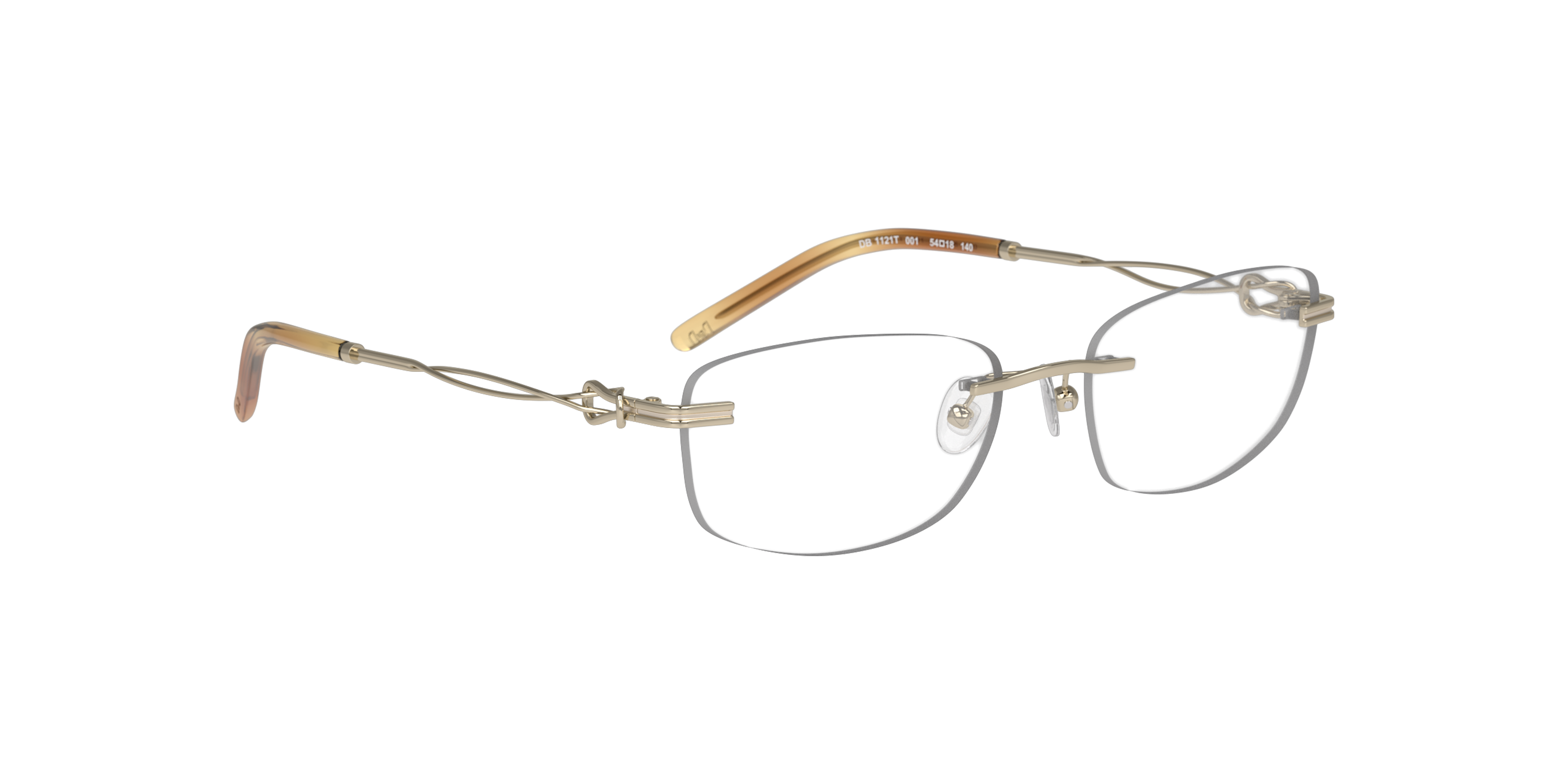 Angle_Right01 DbyD Titanium DB 1121T Glasses Transparent / Gold