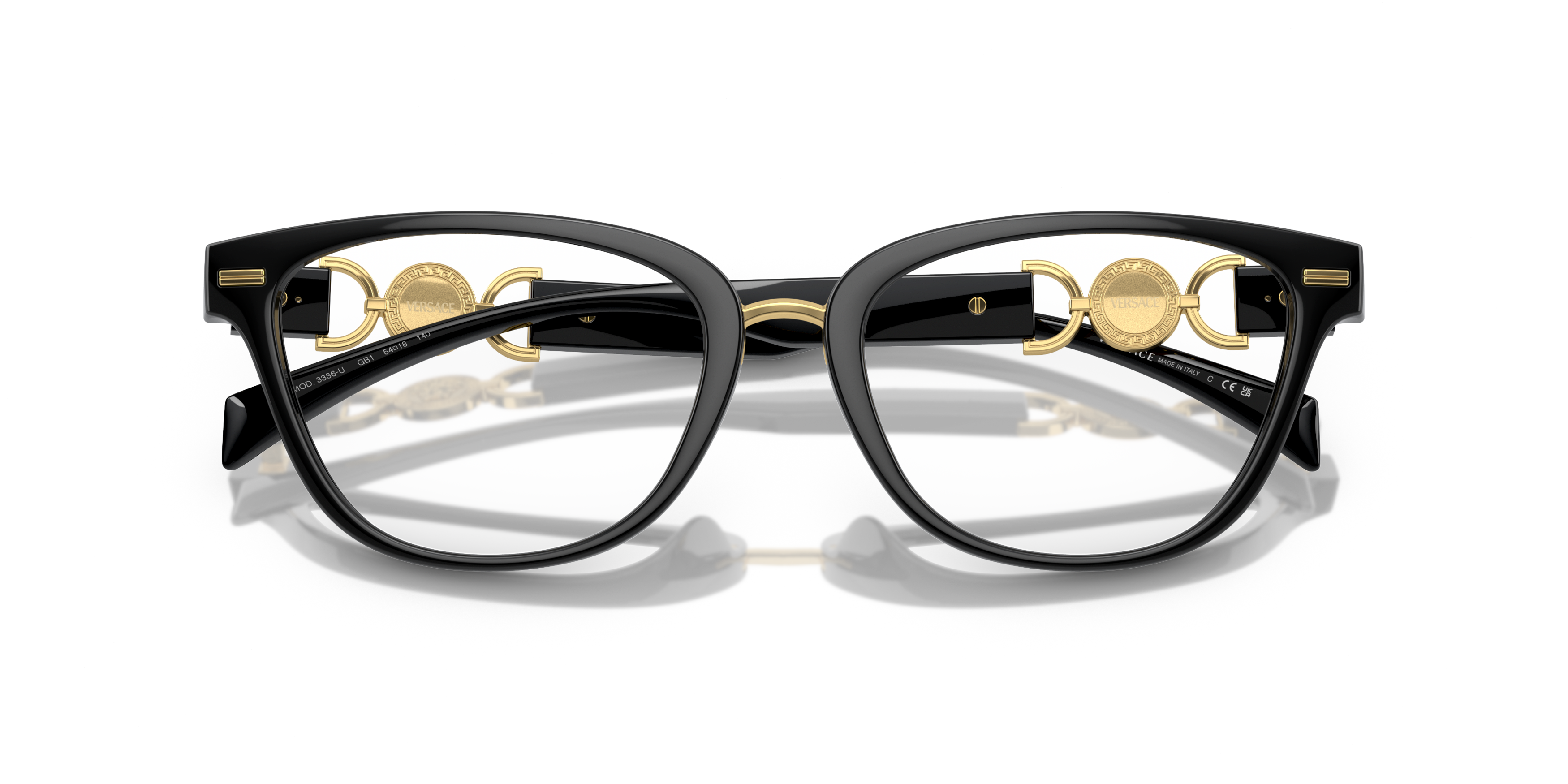 Folded Versace VE 3336U Glasses Transparent / Black