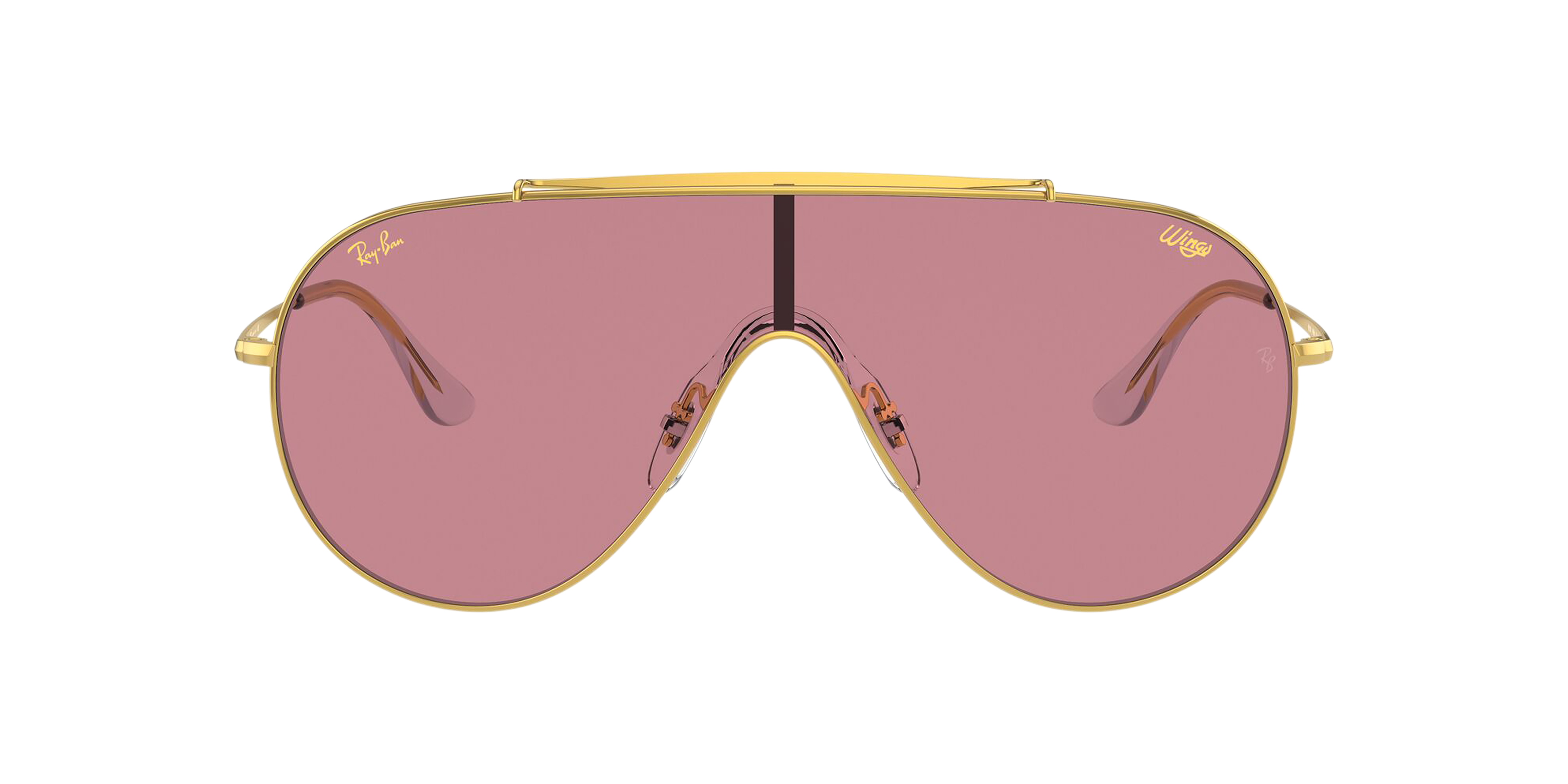 Front Ray-Ban Wings Legend Gold RB3597 919684 Roze / Goud