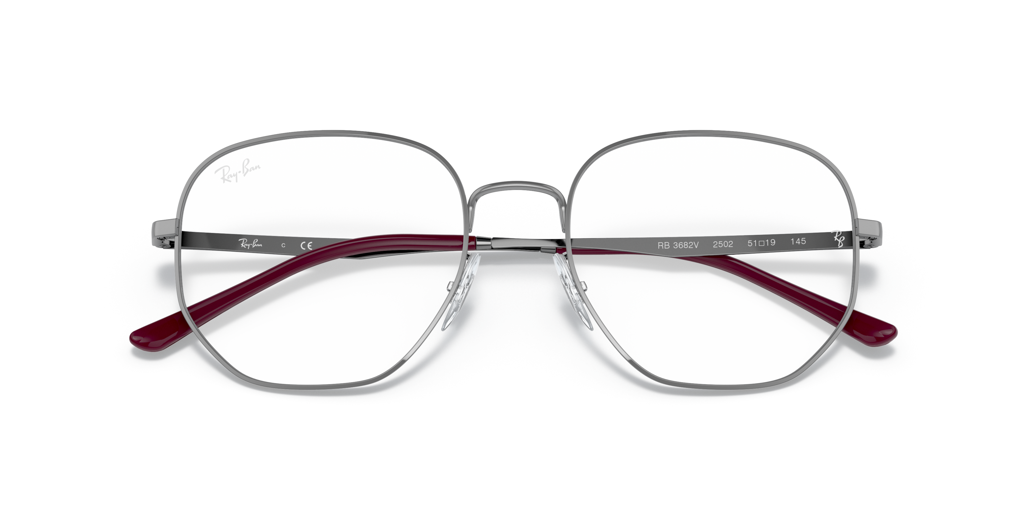 Folded Ray-Ban RX 3682V (2502) Glasses Transparent / Grey
