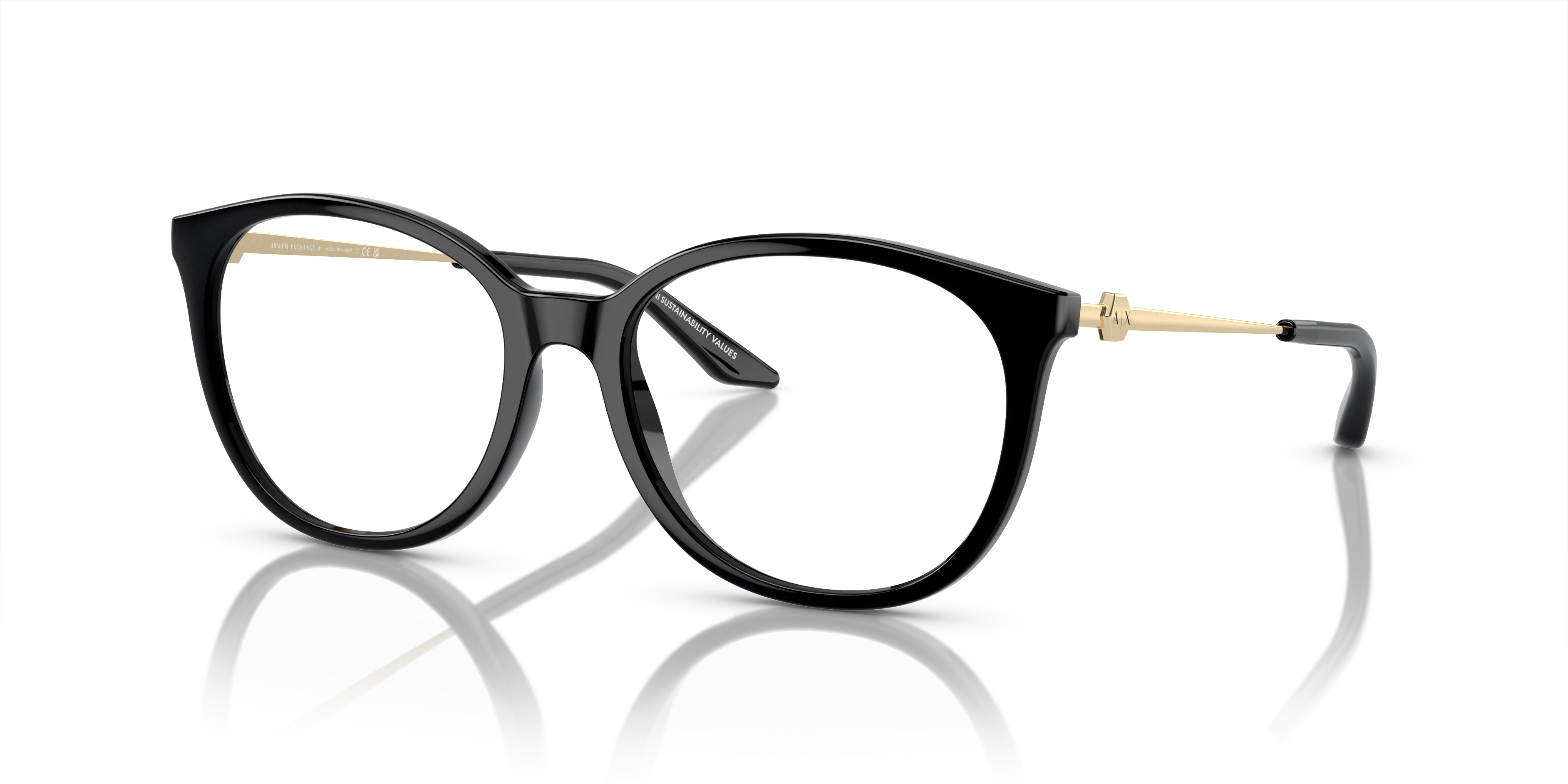 Angle_Left01 Armani Exchange AX 3109 Glasses Transparent / Black