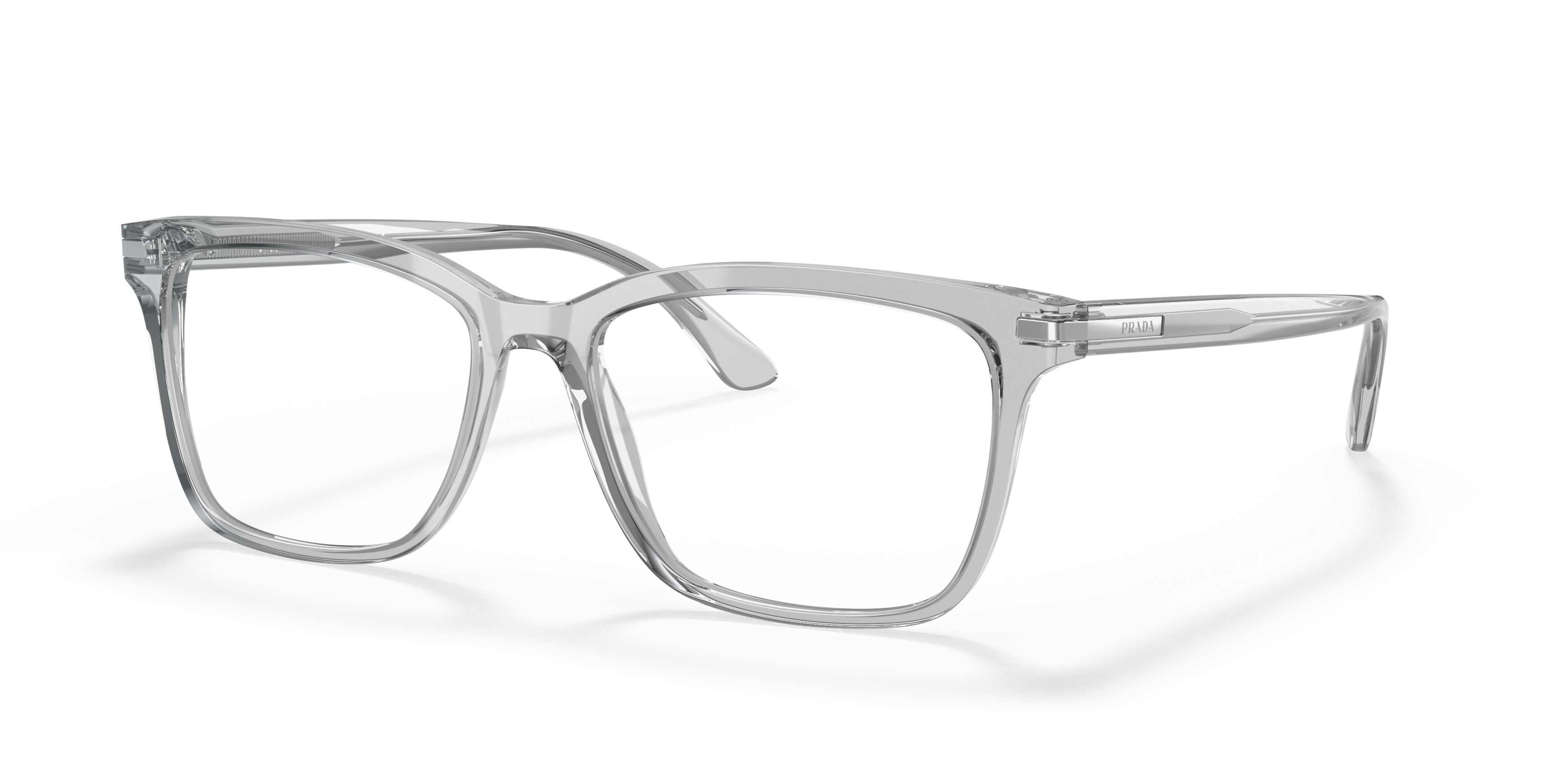 Angle_Left01 Prada PR 14WV Glasses Transparent / Transparent, Grey