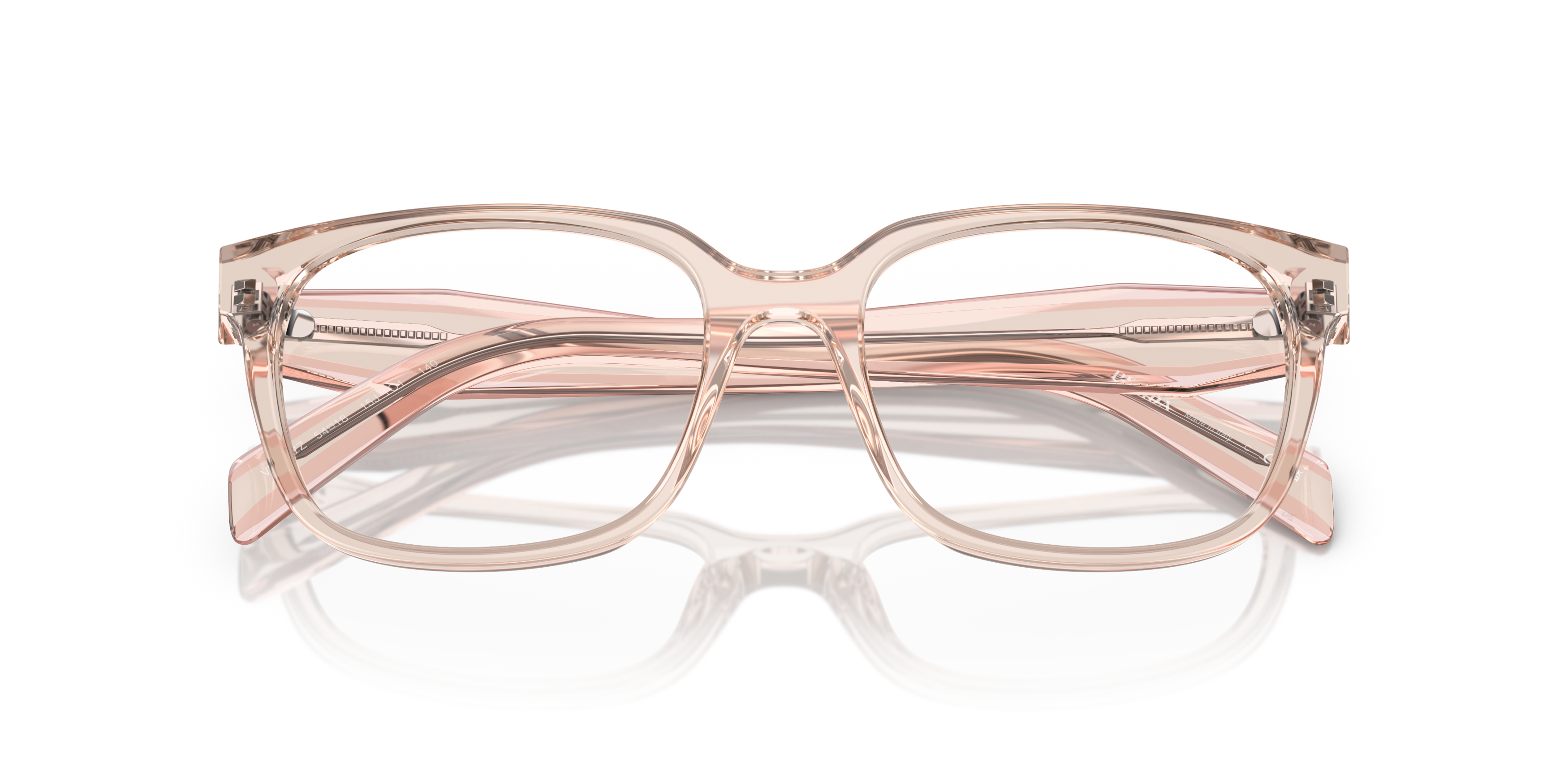 Folded Prada PR 17ZV Glasses Transparent / Transparent, Pink
